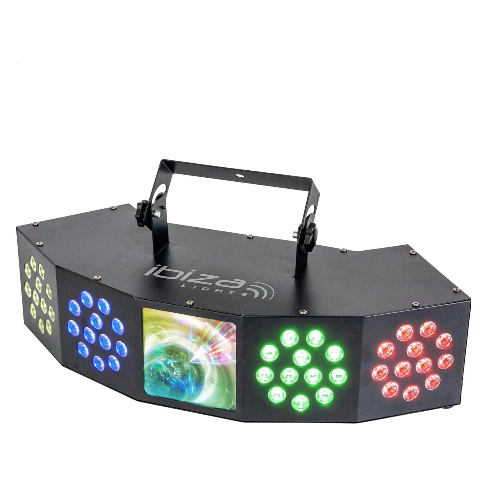 Pout Wash-Moon-Strobe Lichteffect Met Dmx (LED), Scheinwerfer, Schwarz, Mehrfarbig