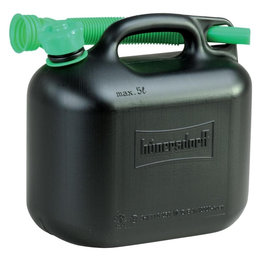 Hünersdorff, Garage-uitrusting, Brandstofjerrycan CLASSIC 5 L HDPE zwart extra zware kwaliteit