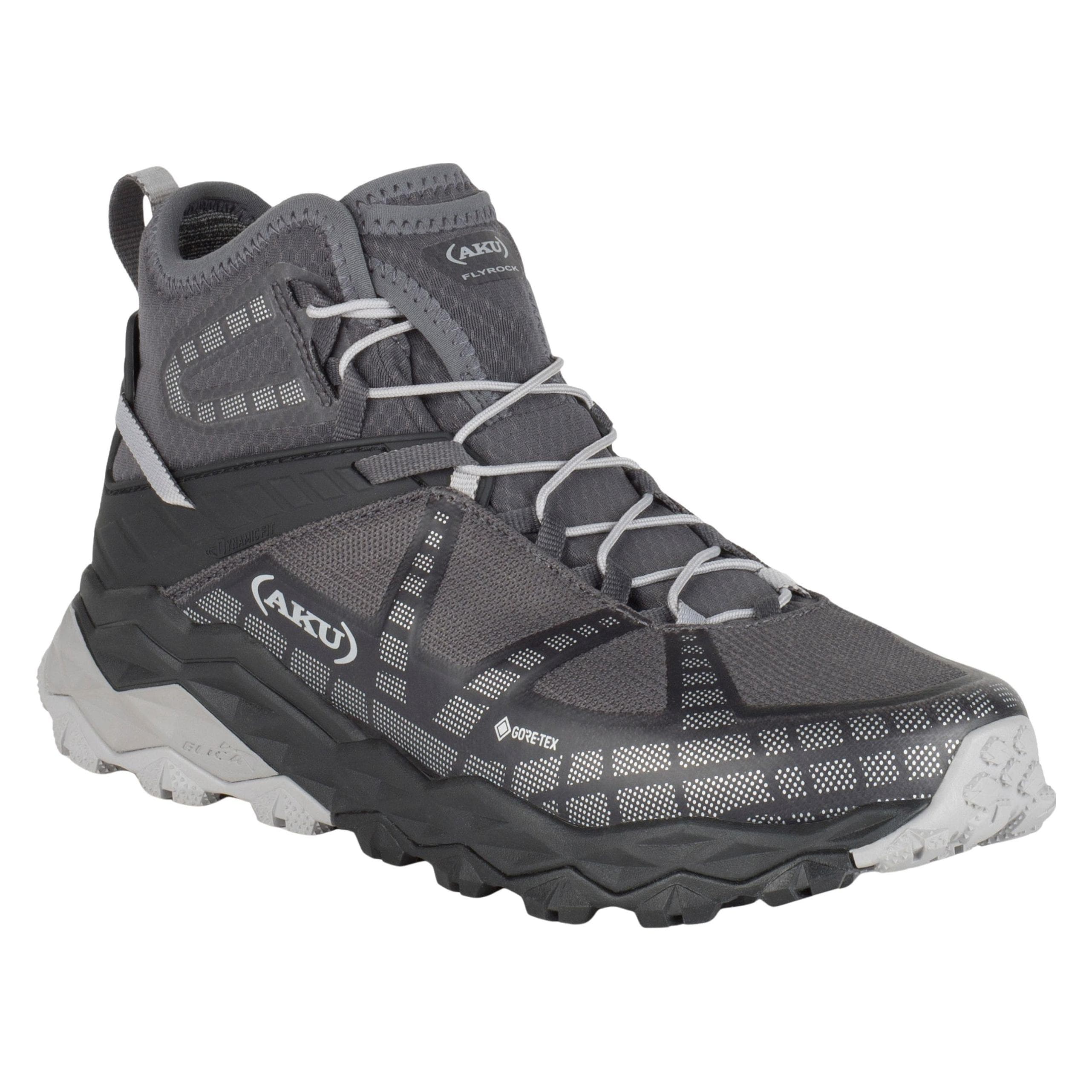 AKU, Vrouwen, Wandelschoenen, Flyrock Mid GTX voor dames (38), Grijs, Zwart, Zilver
