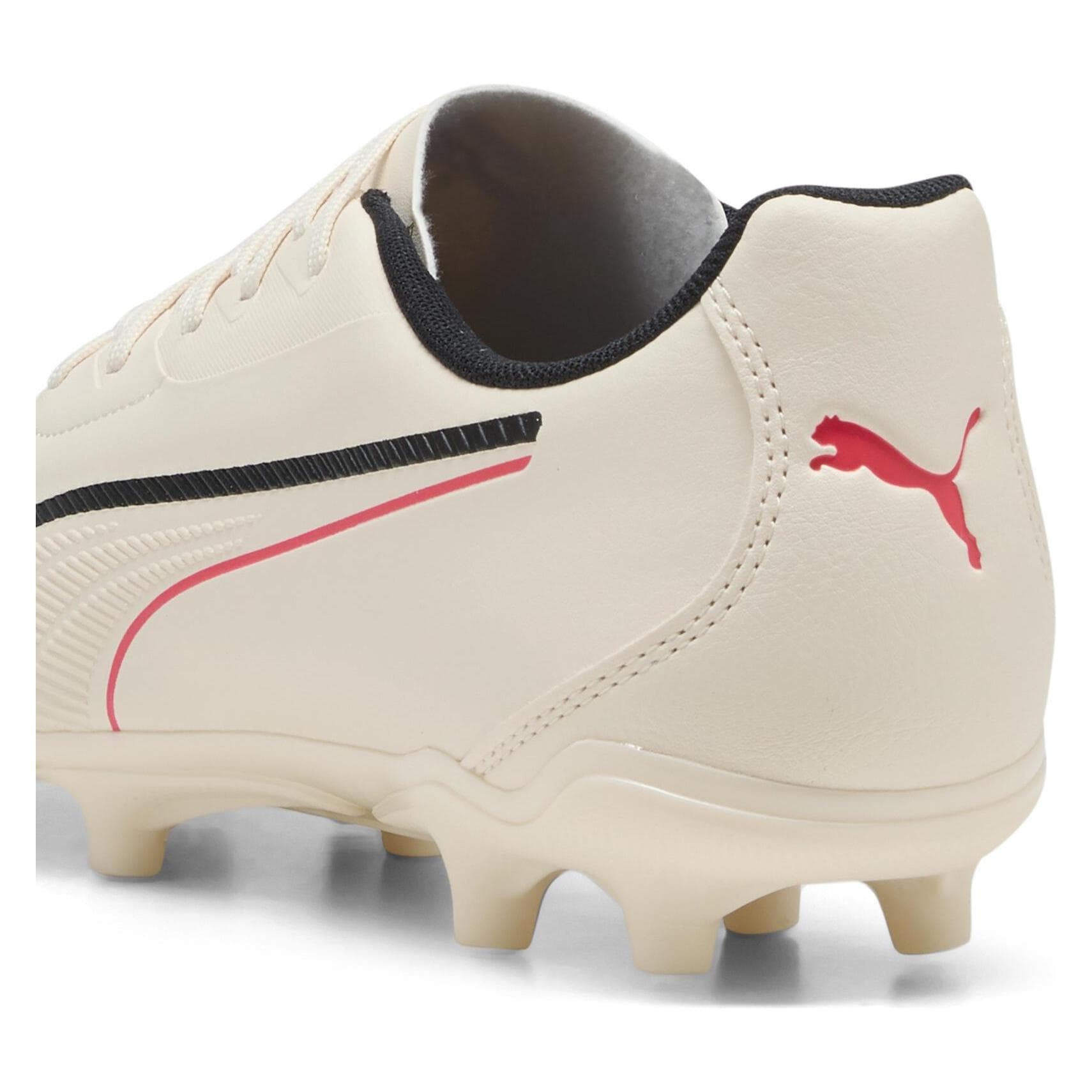 Puma, Herren, Fussballschuhe, KING 20 PLAY FG/AG (43), Rot, Beige, Schwarz