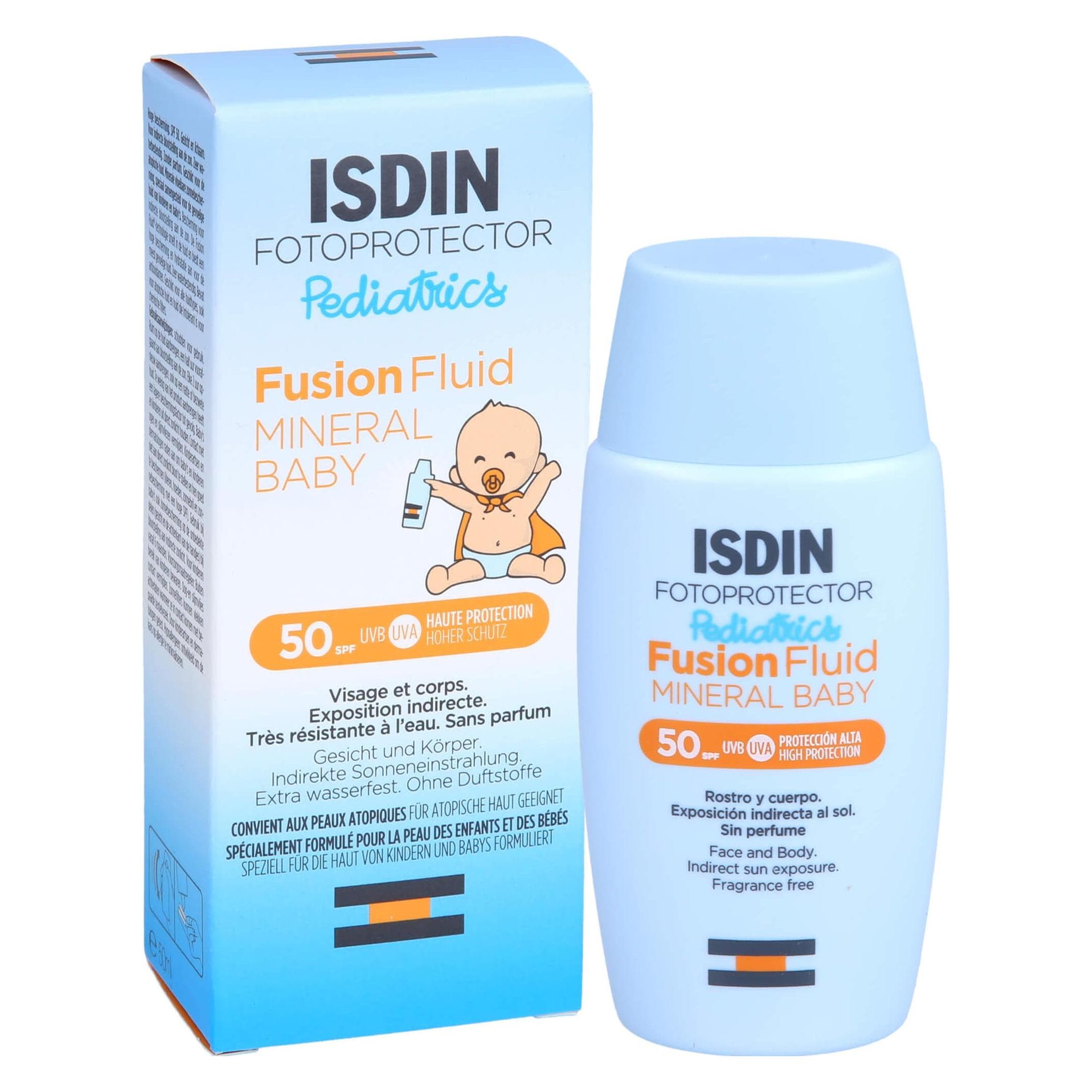Isdin, Zonnecrème, Mineral Baby Fusion Fluid (SPF 50+, 50 ml)