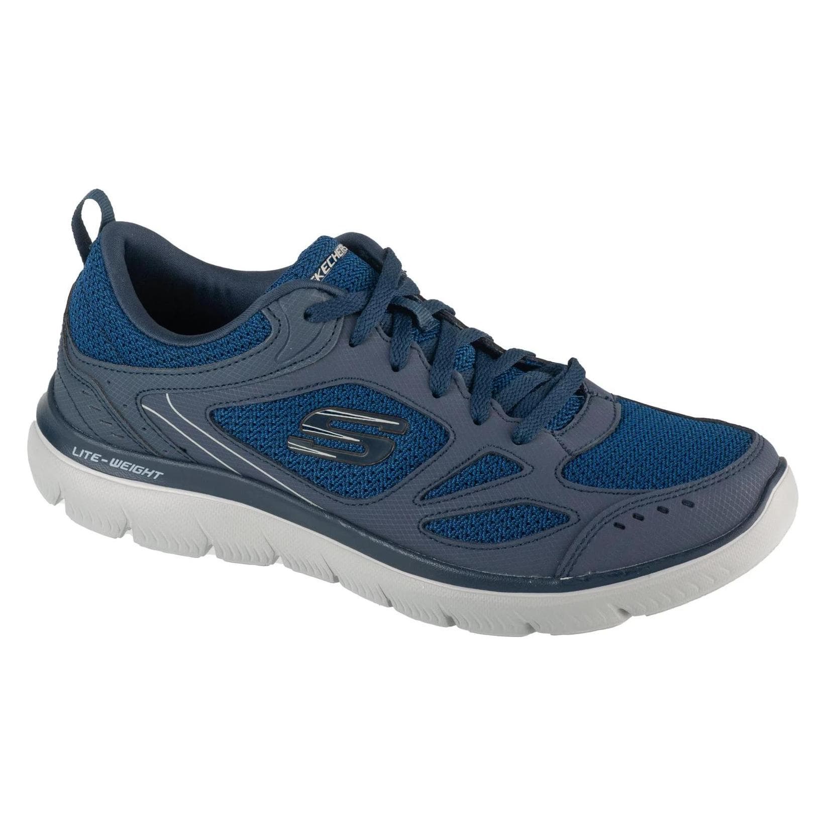Skechers, Mannen, Sneakers, Toppen-Zuidrand marineblauw, Blauw, (42.5)