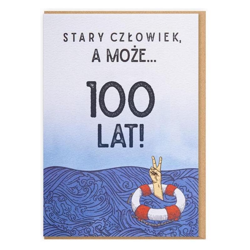 Nadwyraz, Wenskaart, Verjaardagskaart - Oude man, of misschien... 100