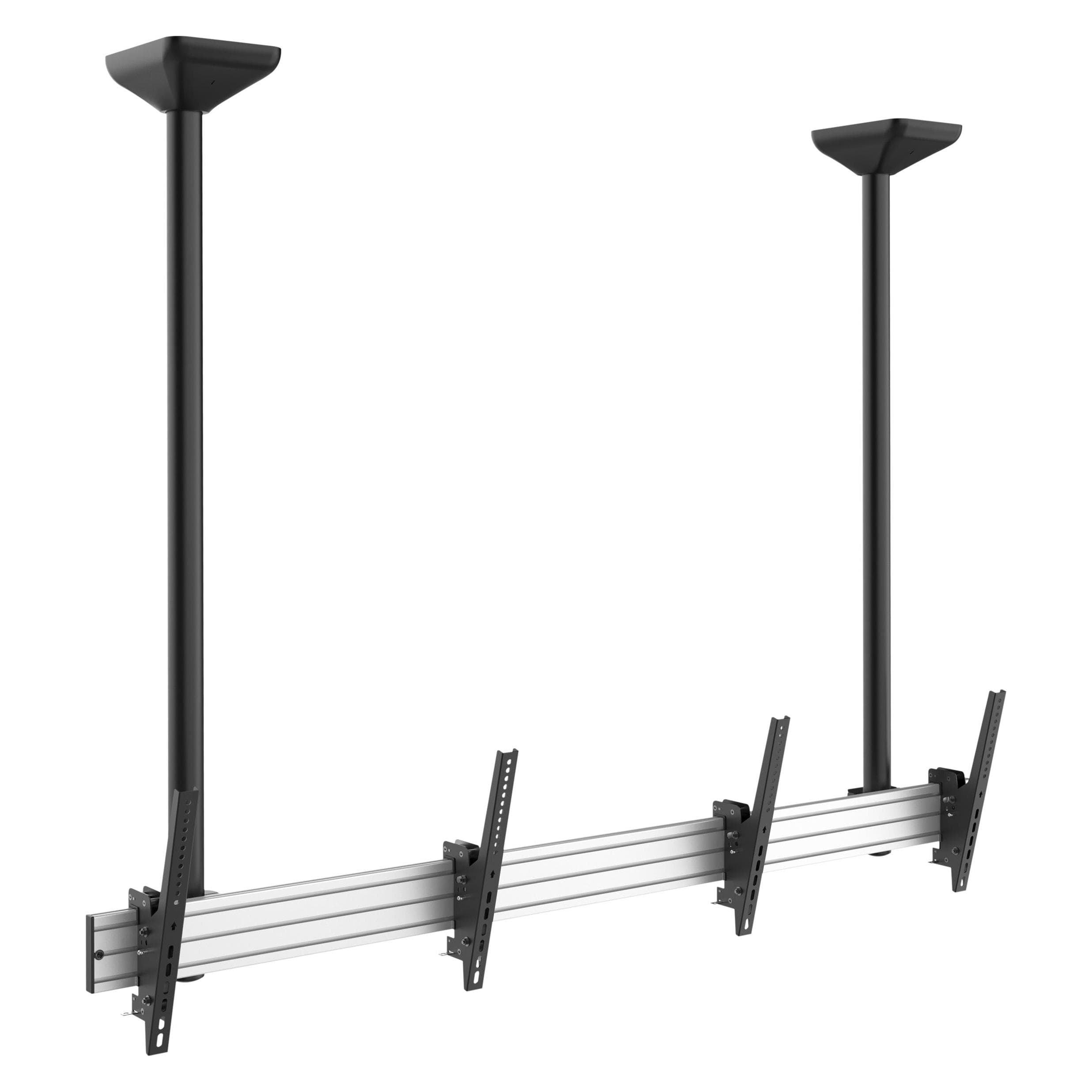 equip Pro - Klammer für 2 LCD-Displays - Kunststoff, Aluminium, Stahl - Schwarz, Silbe (Decke, 50 kg, 45" - 55"), TV Wandhalterung, Schwarz, Silber