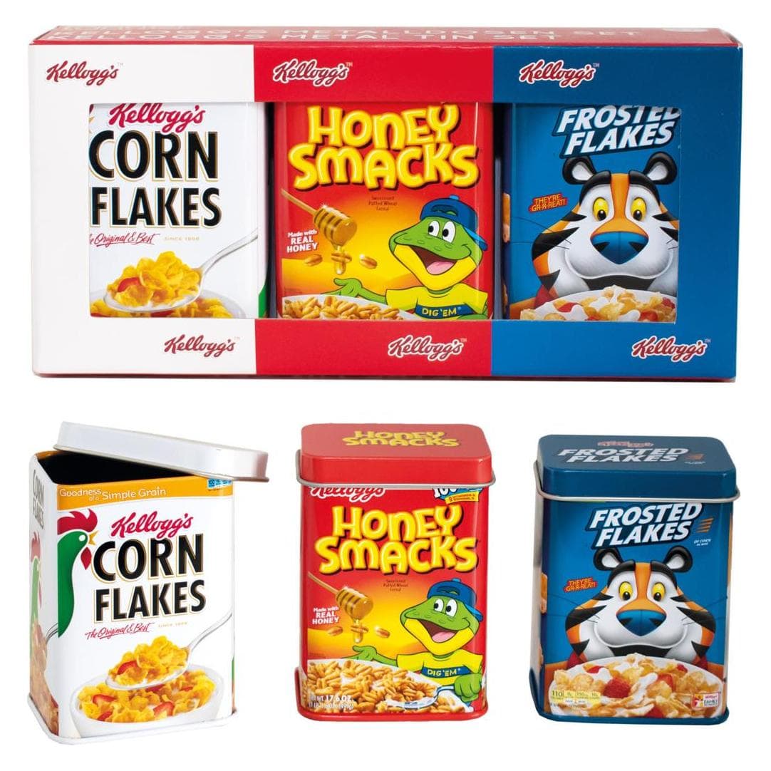 Magni, Speelwinkel accessoires, Kelloggs metalen blikken set 16,5X4,5X8cm