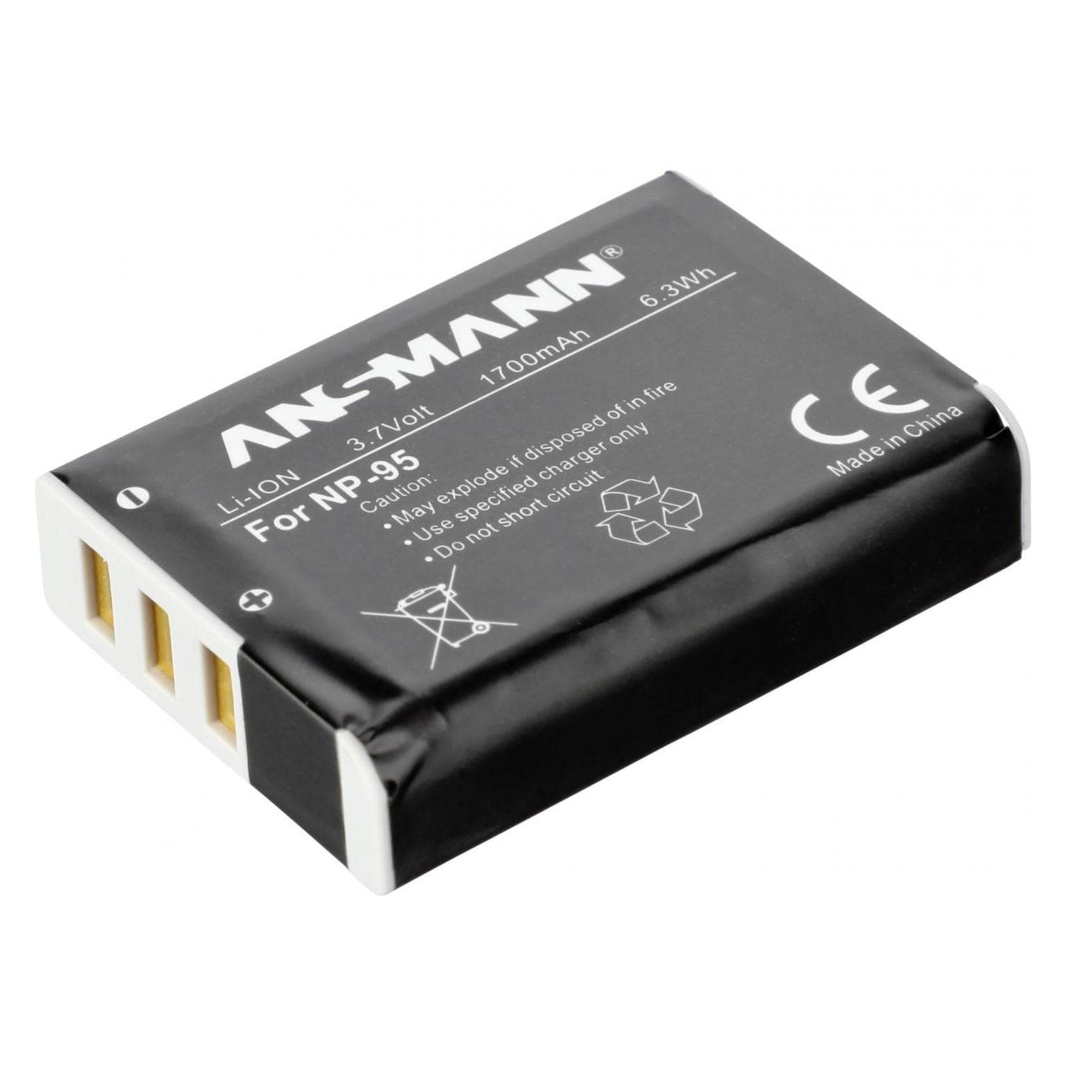 Ansmann A-Fuj NP-95 (Batterij van de camera), Stroomvoorziening voor de camera, Zwart