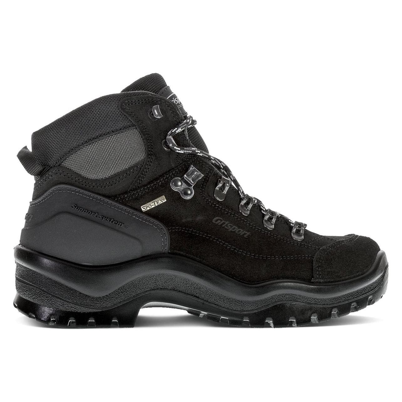 GriSport, Vrouwen, Wandelschoenen, Bergen Mid Unisex Wandelschoenen - Black (12200-01) (44), Zwart