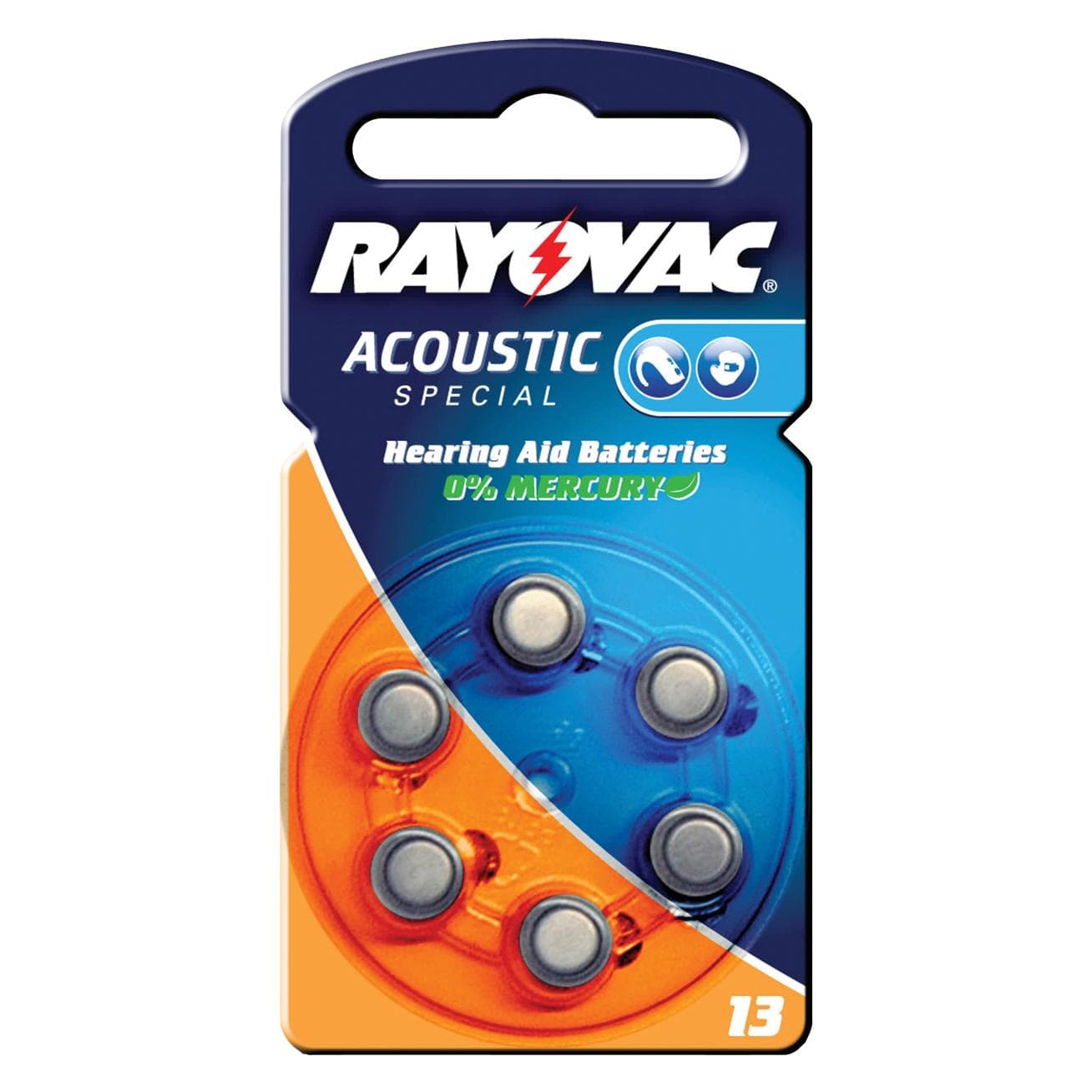 Rayovac Akoestische Special 13 (6 Pcs., PR48, 290 mAh), Batterijen