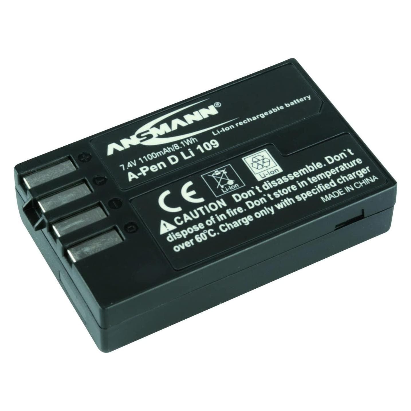 Ansmann A-Pen D-LI109 (Batterij van de camera), Stroomvoorziening voor de camera, Zwart