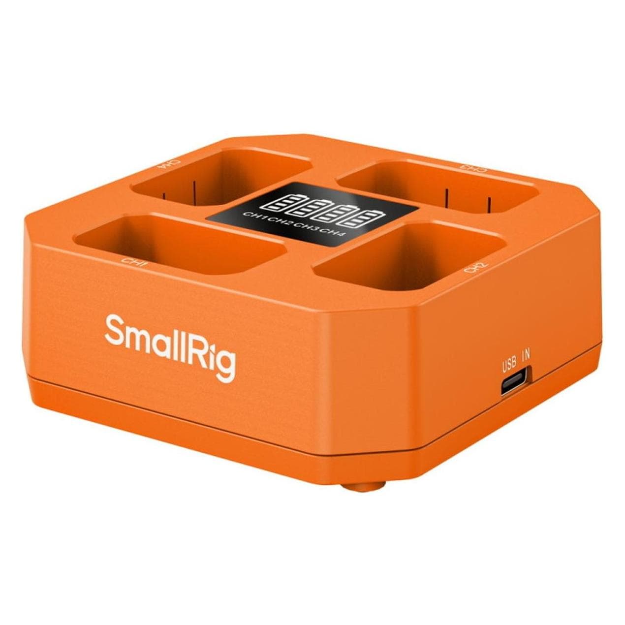 SmallRig 5749 Four-Channel Camera Battery Charger for NP-FW50 (Batterijlader voor camera), Stroomvoorziening voor de camera, Oranje