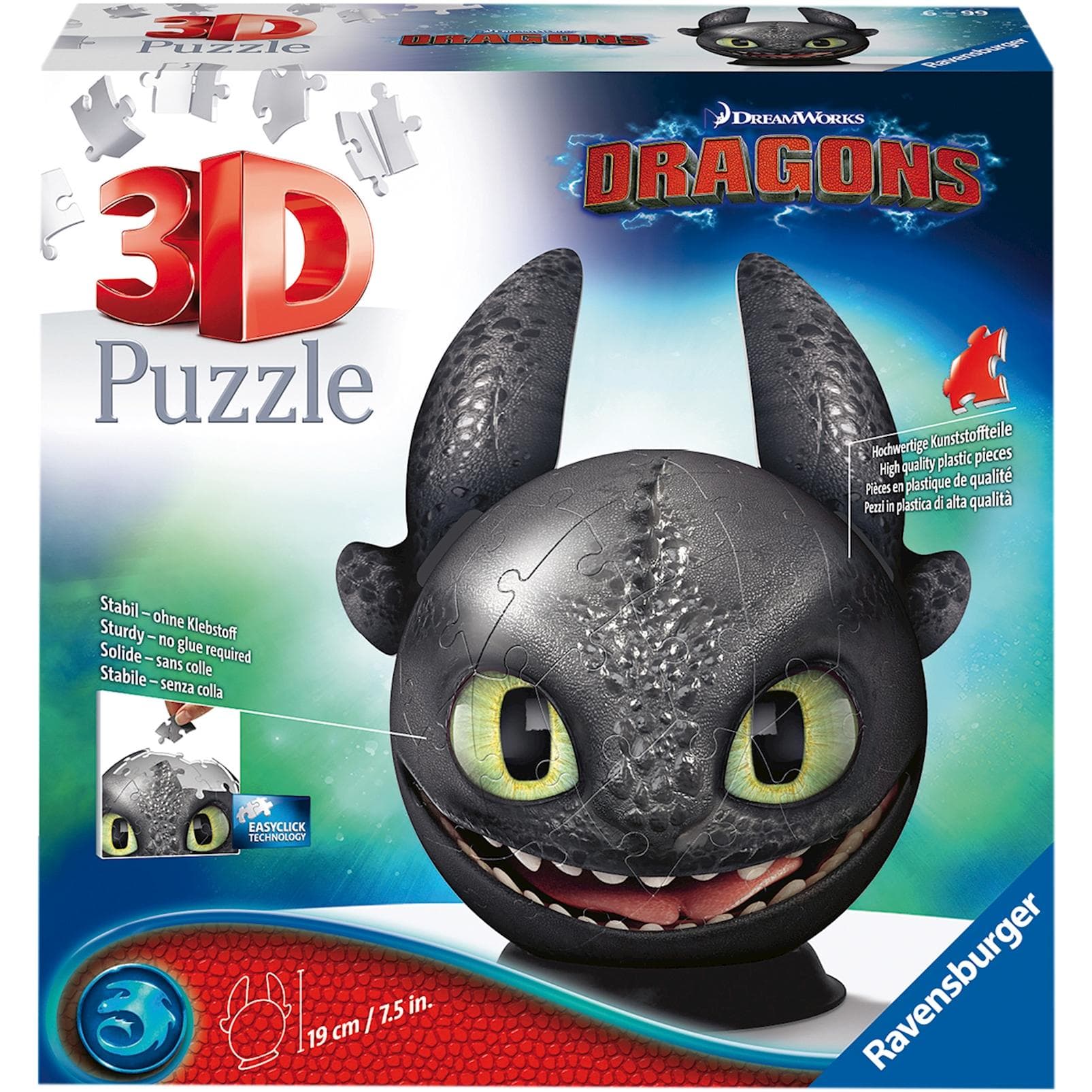 Ravensburger Draken 3 Tandloos met Oren (72 onderdelen)