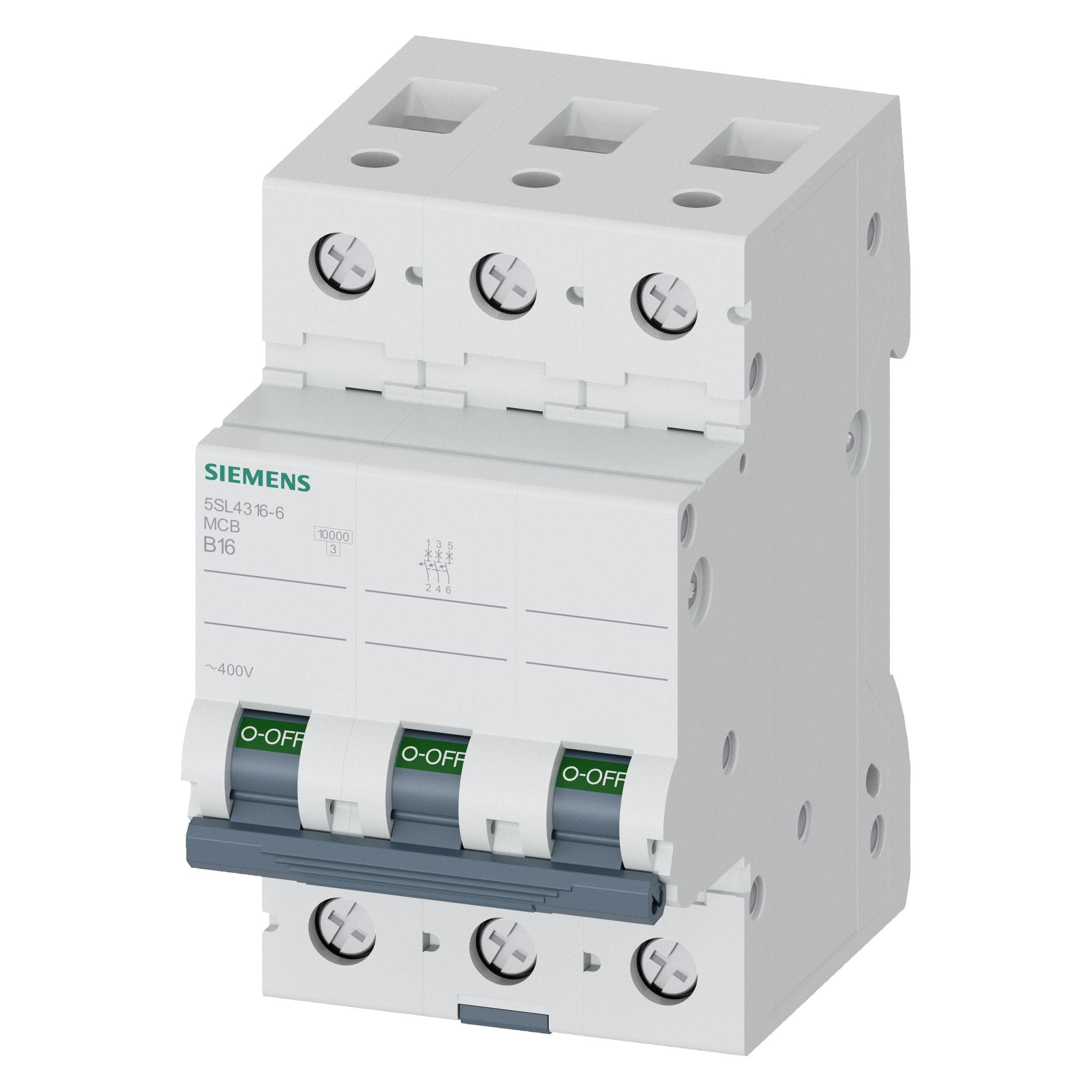 Siemens, FI stroomonderbreker, LSSchakelaar 400V 0kA B 6A