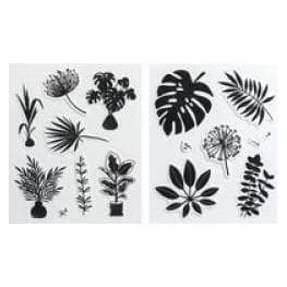 Heyda, Stempel, Schuimrubber stempelset "Leaves" voor stempelen op textiel, ook voor papier en hout
