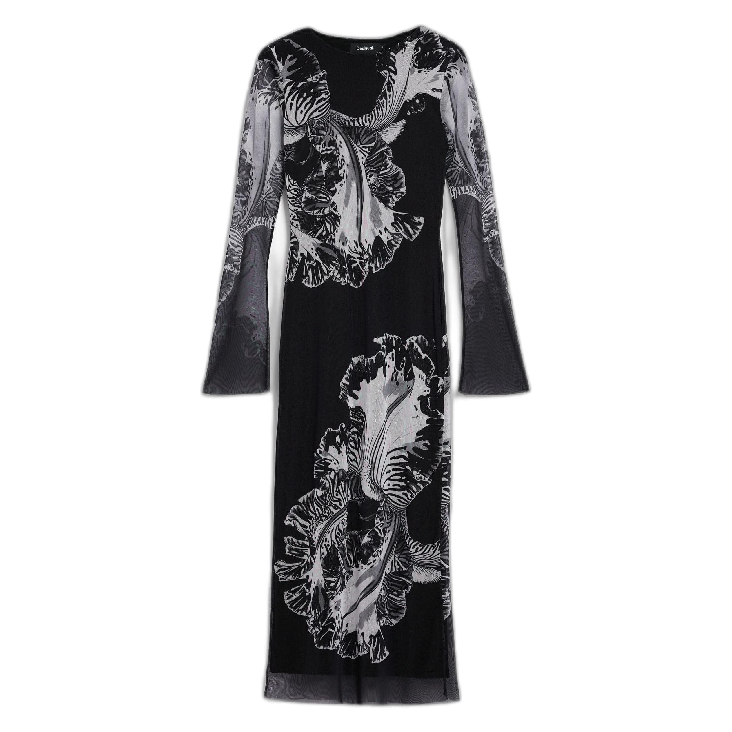 Desigual, Vrouwen, Jurken, Lacroix, Zwart, Grijs, (S)