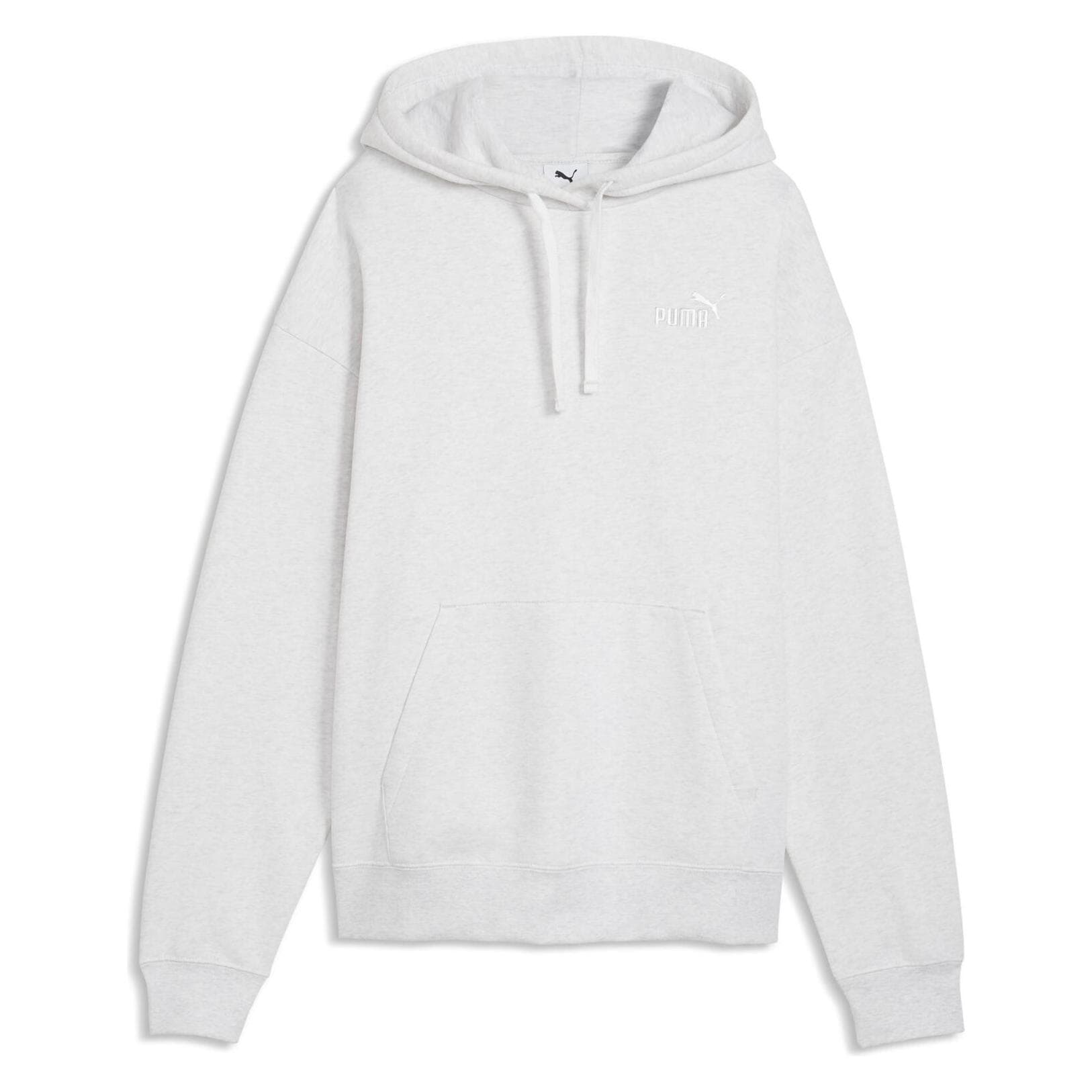 Puma, Women, Sweaters, ESS Small No. 1 Logo Comfort Hoodie FL (s), White, Grey, (L)