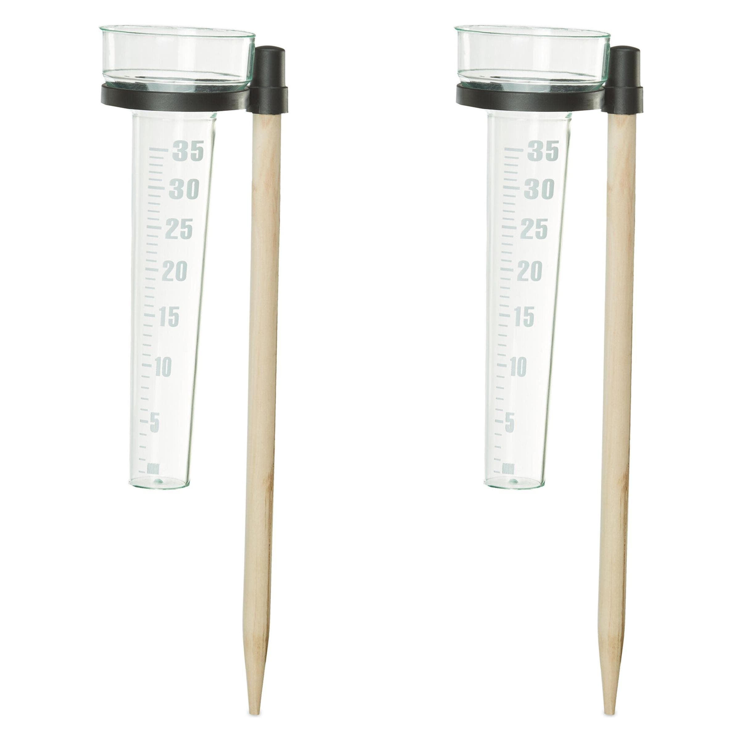 Relaxdays 2x regenmeter, Accessoires voor weerstations, Bruin