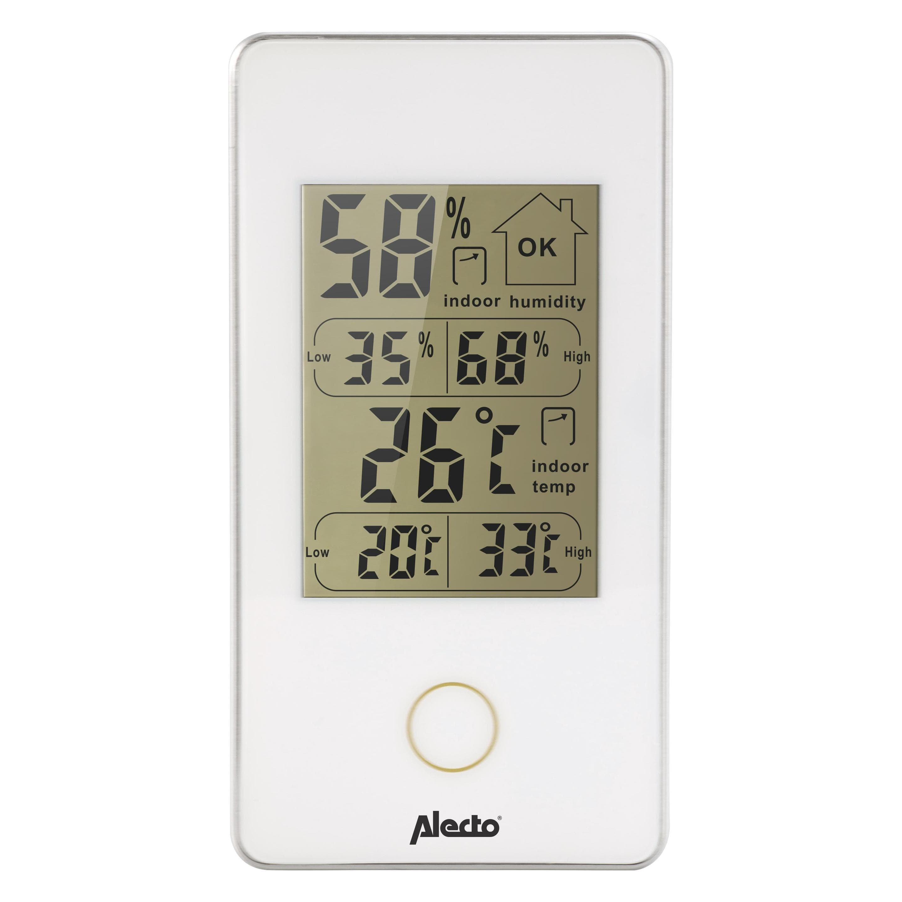 Alecto WS-75, Thermometer + hygrometer, Wit