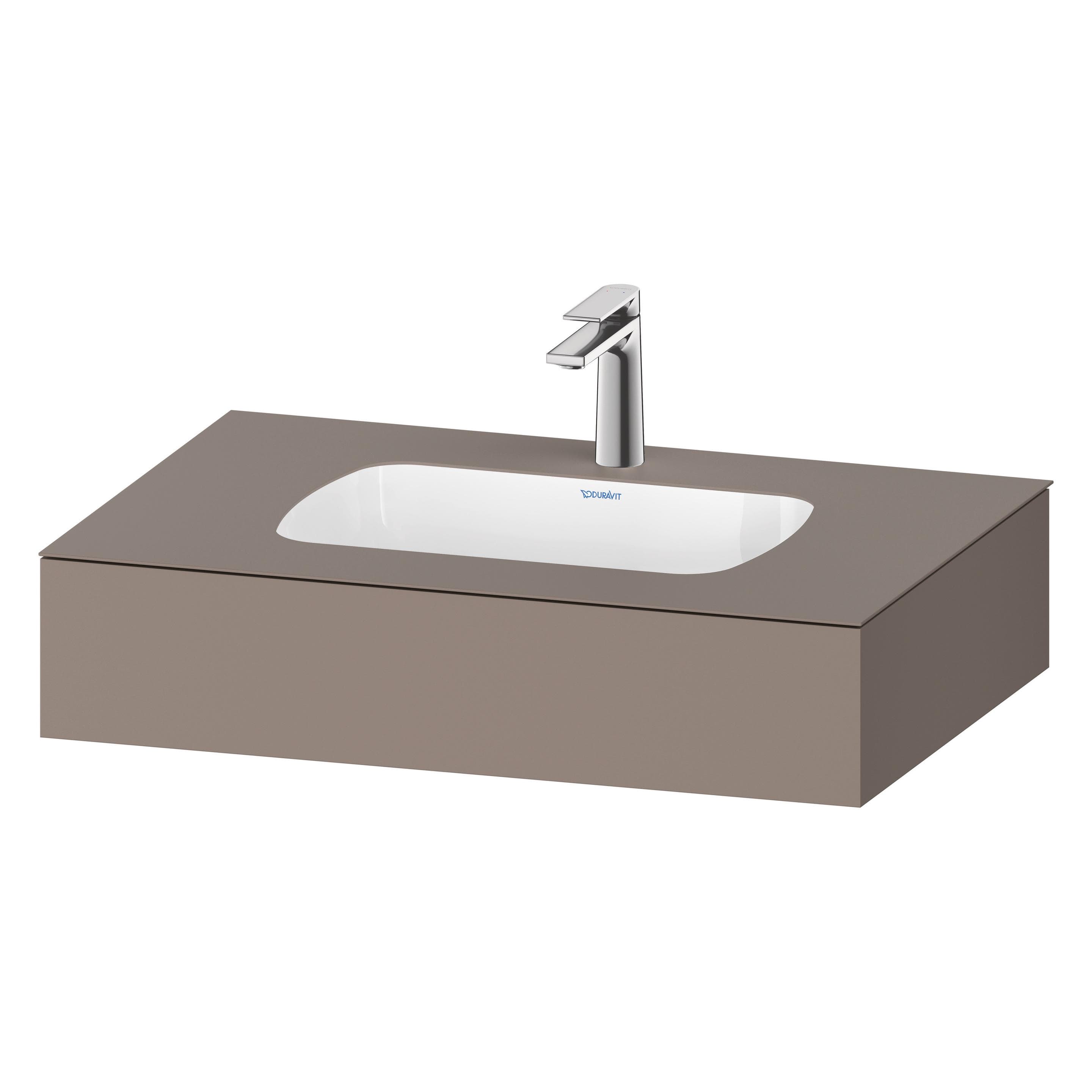 Duravit, Spoelbak, Qatego Einbauwaschtisch mit Konsole, 800x550x170mm (550 mm, 800 mm)