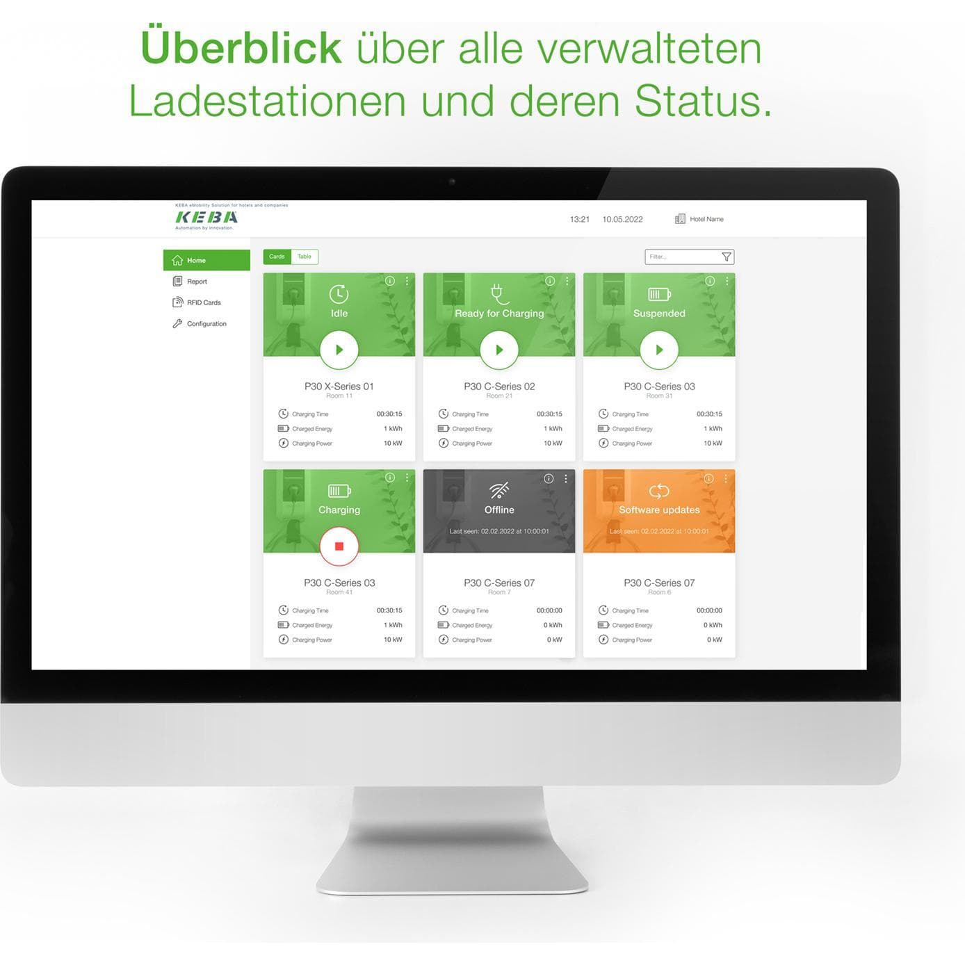 Keba, Accessoires voor opladen van elektrische auto's, E-mobiliteit hotel oplossing
