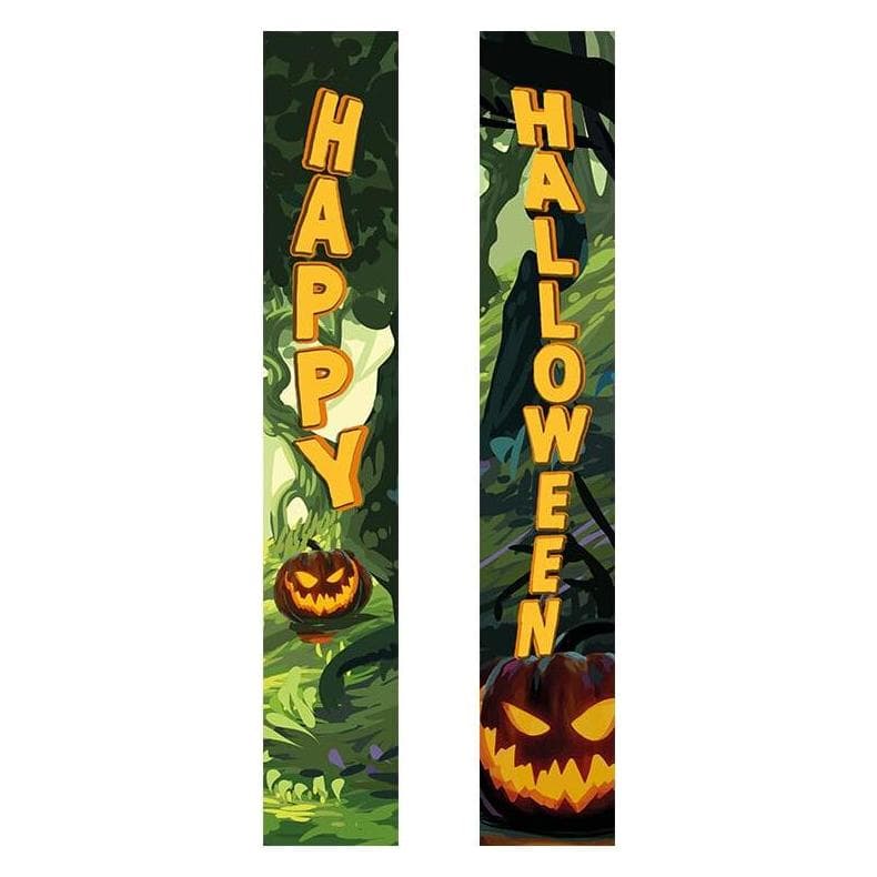 Europalms Halloween spandoek, spookbos, set van 2, 30x180cm (2 Pcs.)