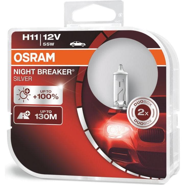 Osram, Autolamp, Koplamplamp Nachtbreker Zilver (H11)
