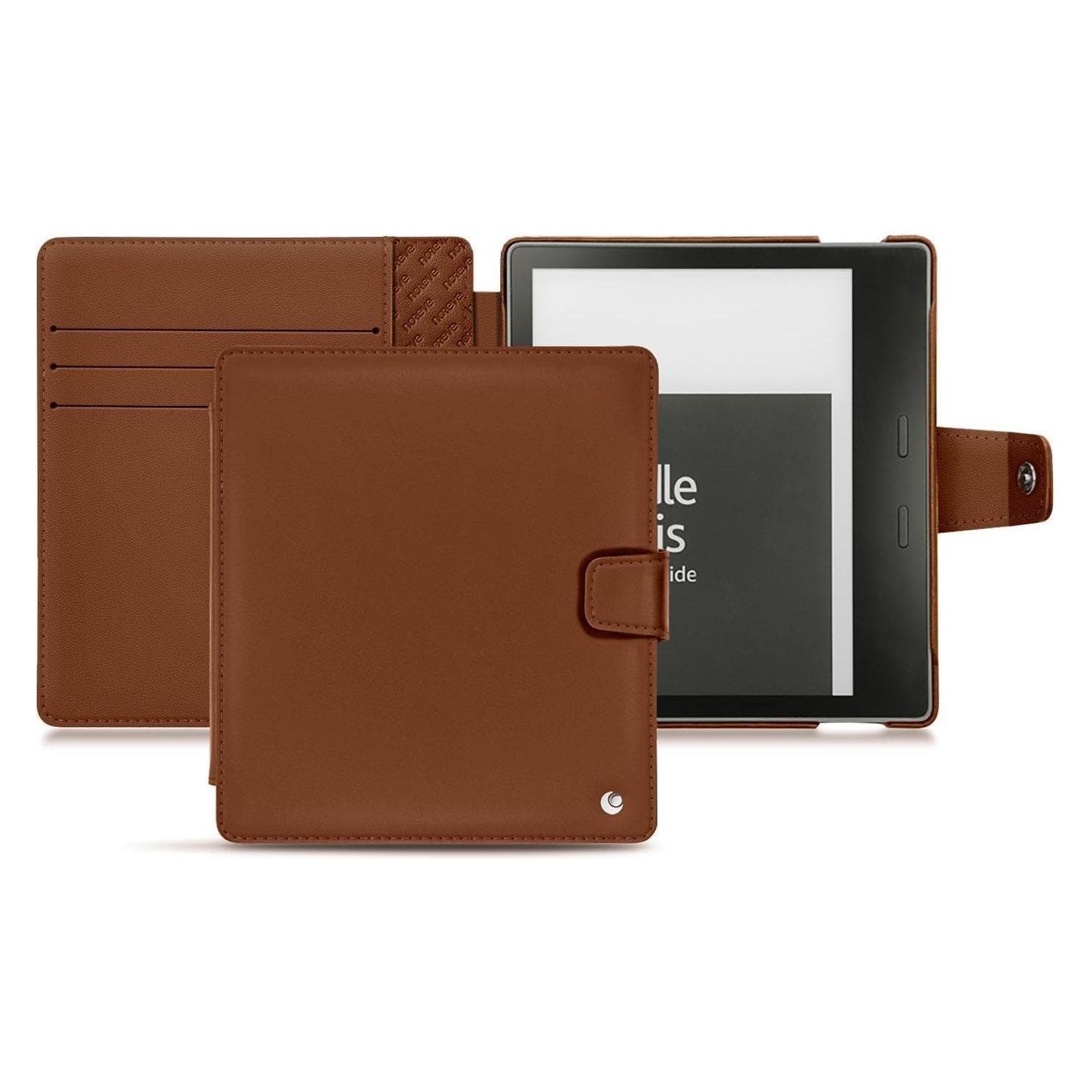 Noreve Leren Portemonnee (Amazon Kindle Oasis 2017), hoes voor e-reader, Bruin