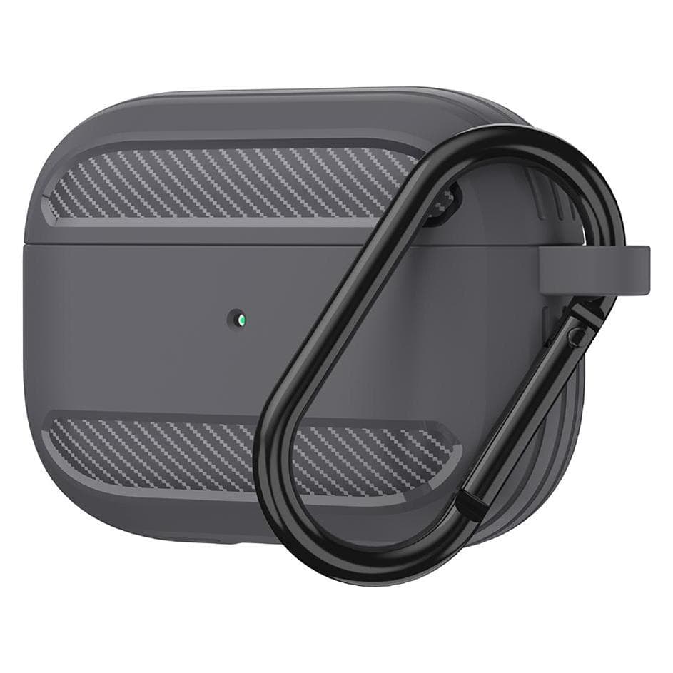Techsuit - Carbon Silicone - for AirPods 3 - Gray (Hoofdtelefoon hoes), Hoofdtelefoon Tassen + Beschermende Covers, Grijs