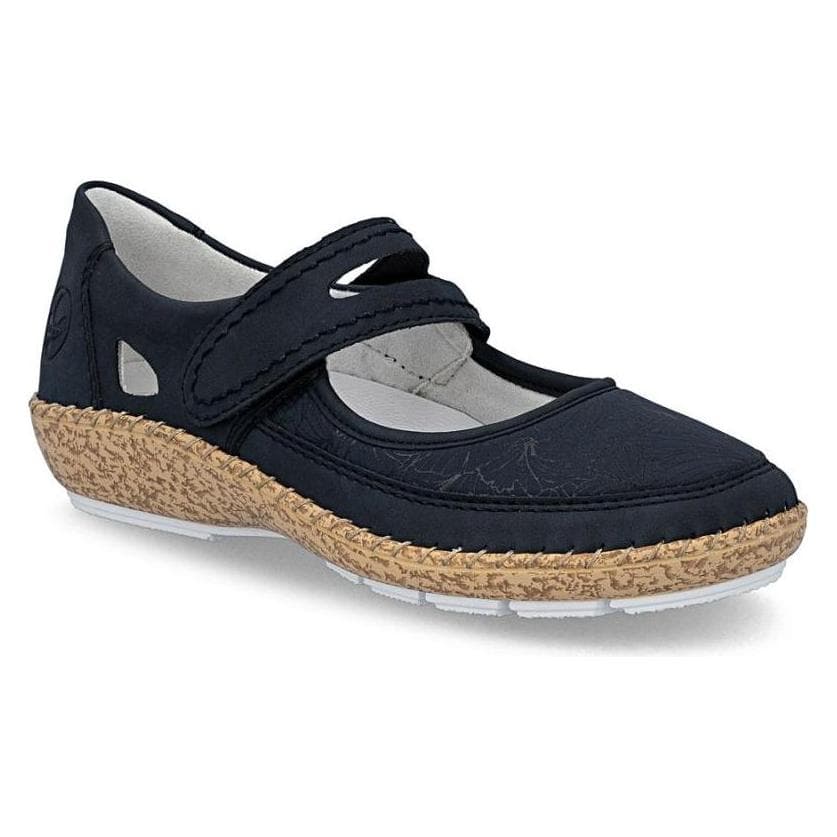 Rieker, Vrouwen, Sandalen, Women's Velcro Shoes Navy Blue 44859-14, Blauw, (41)
