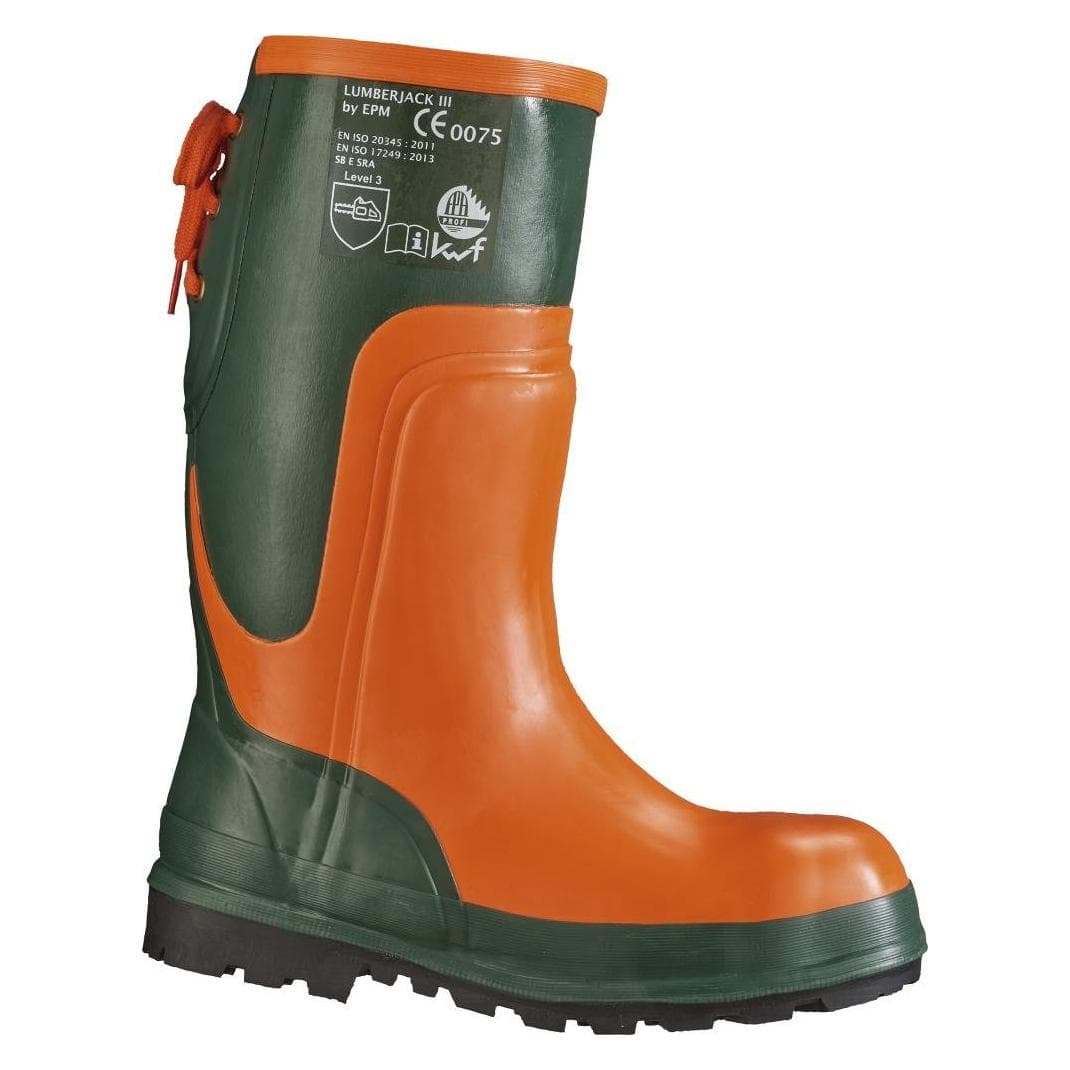 Feldtmann, Werkschoenen, Bosveiligheidslaarzen iep maat 44 olijf/oranje natuurrubber SB E SRA EN ISO 20345 (SB, 44)