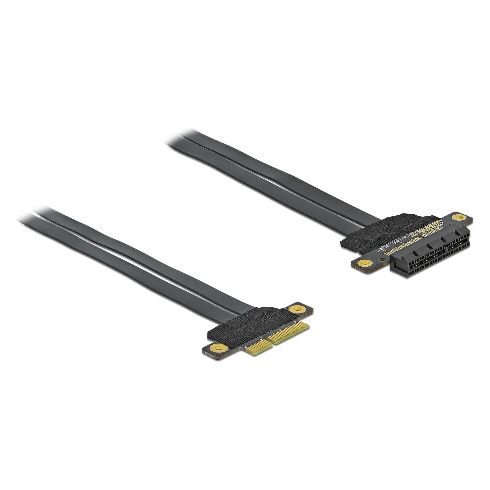 Delock PCI-E riser kaart x4 naar x4 flexibel, 60 cm, Accessoires voor moederborden