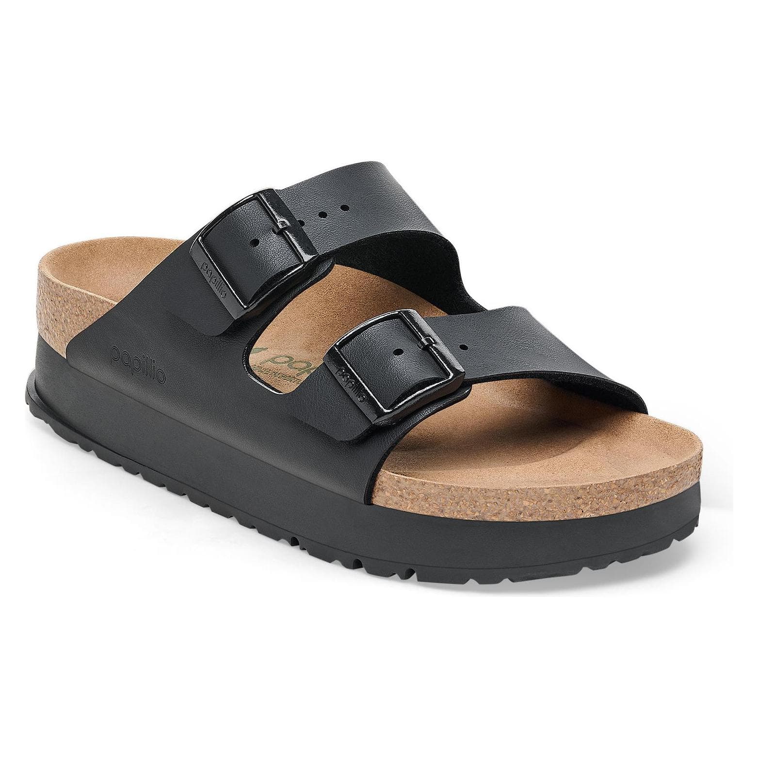 Birkenstock, Vrouwen, Sandalen, Arizona Flex Platform Birko-Flor smal, Zwart, (37)