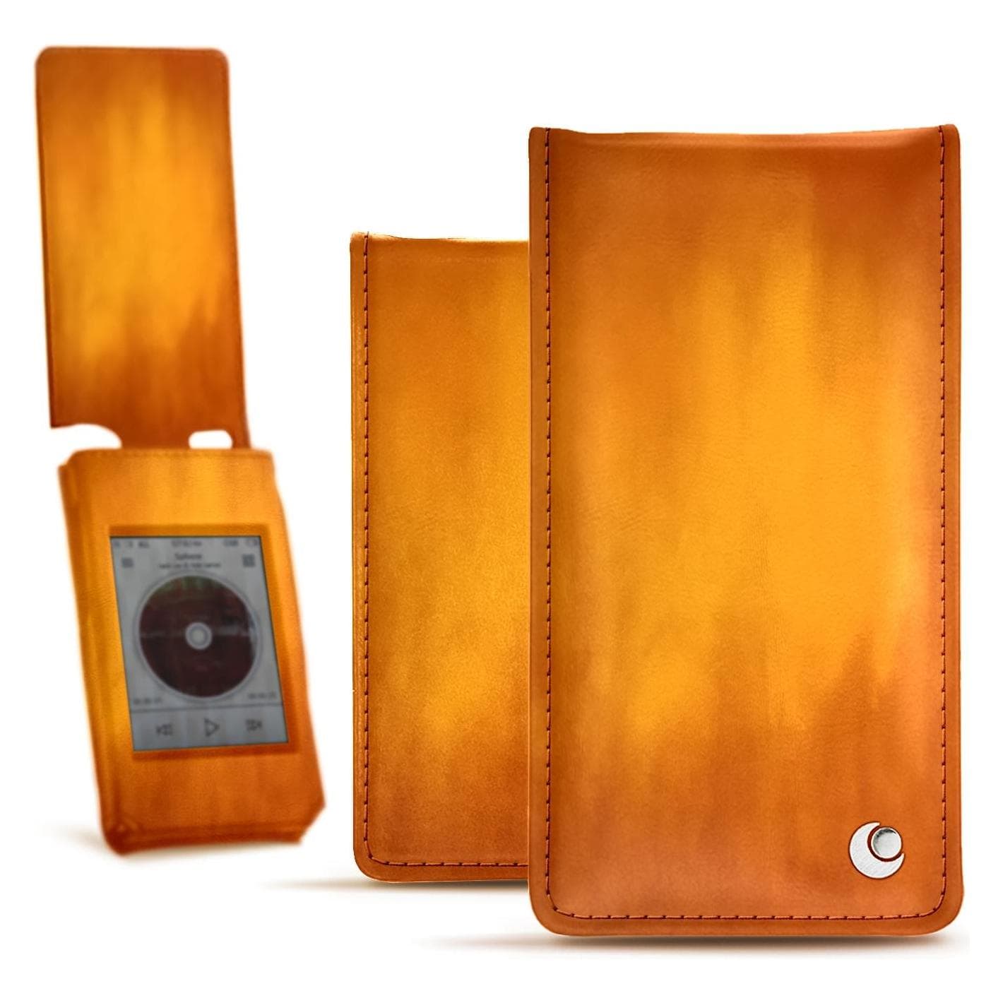 Noreve Lederschutzhülle vertikal, MP3 Tasche + Hülle, Orange
