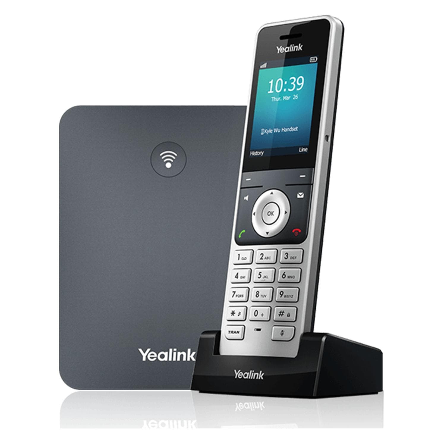 Yealink W76P Draadloze Telefoon / VoIP Telefoon met nummerweergave, Telefoon, Grijs