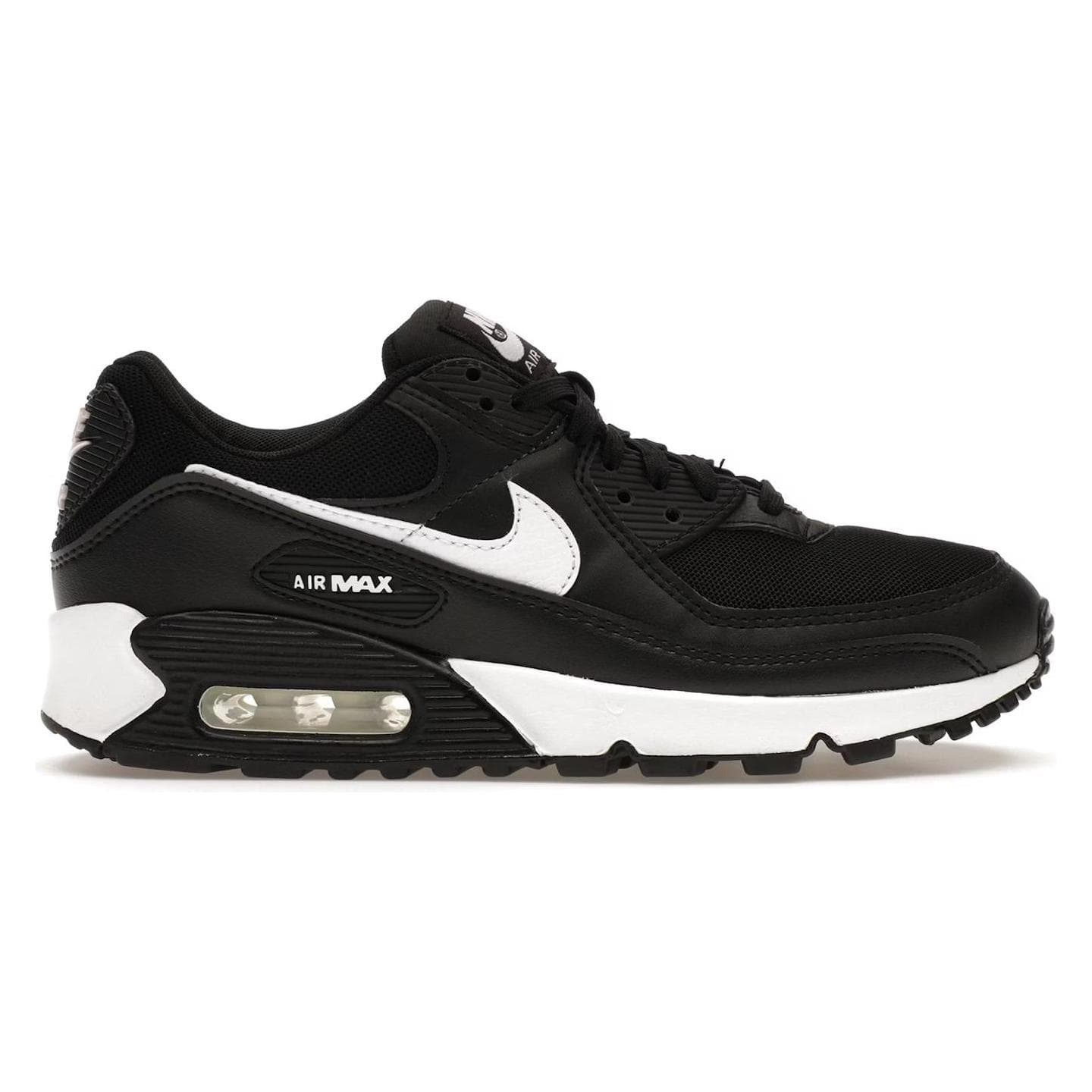 Nike, Vrouwen, Sneakers, Air Max 90 Black White (Women's), Wit, Zwart, (37.5)