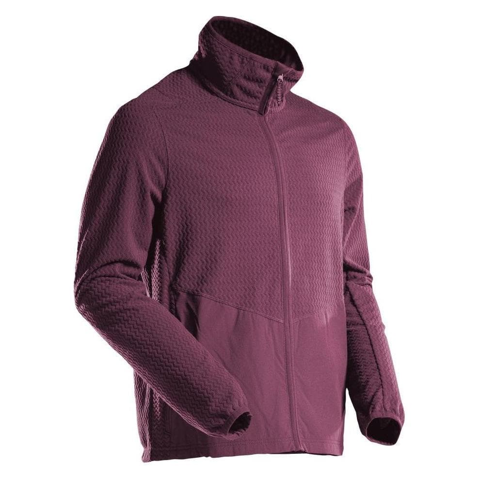 Mascot, Men, Sweaters, Microfleece jumper with zip bordeaux, size S, Red, (S)