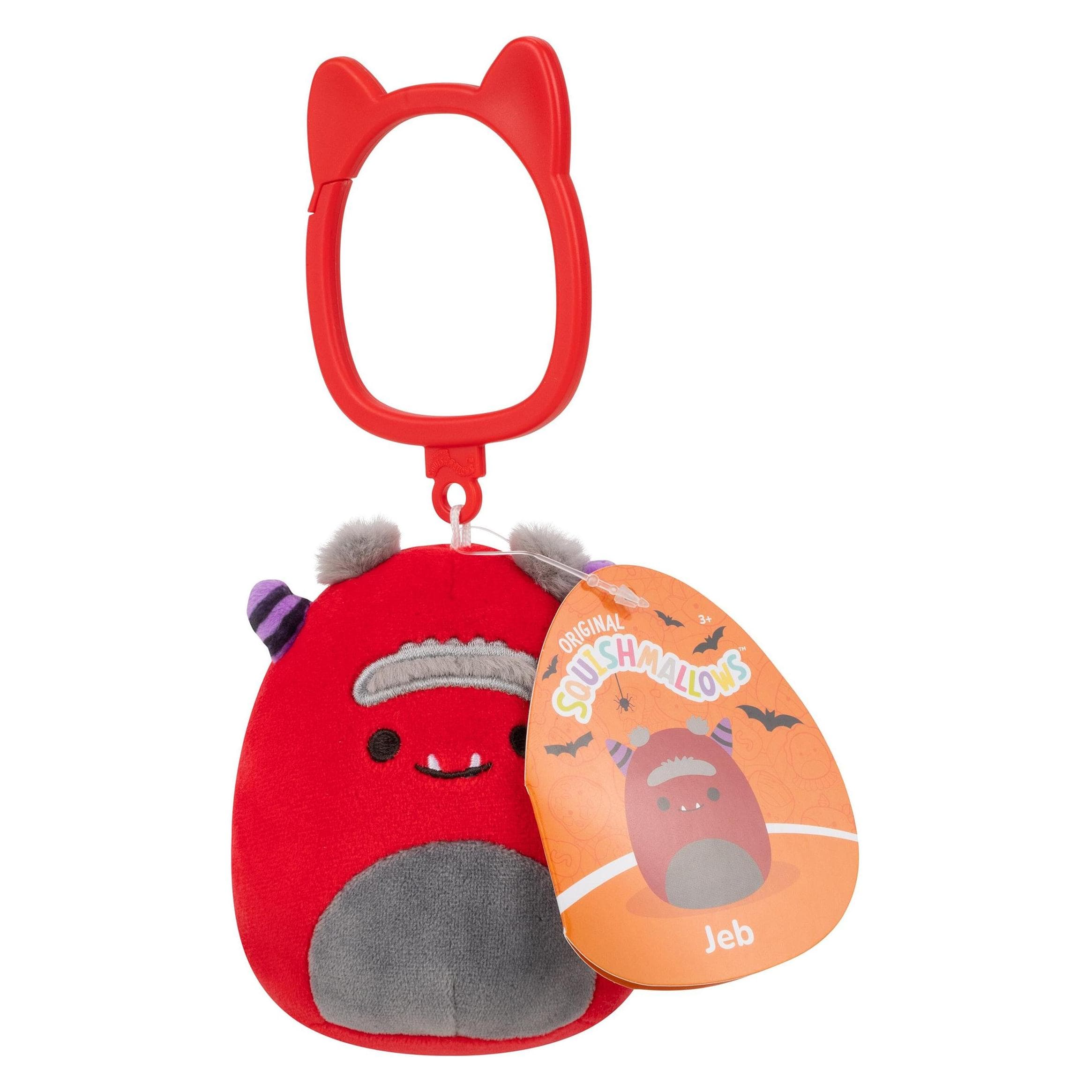 Squishmallows, Unisex, Schlüsselanhänger, 9 cm Halloween Clip On - Jeb, Mehrfarbig