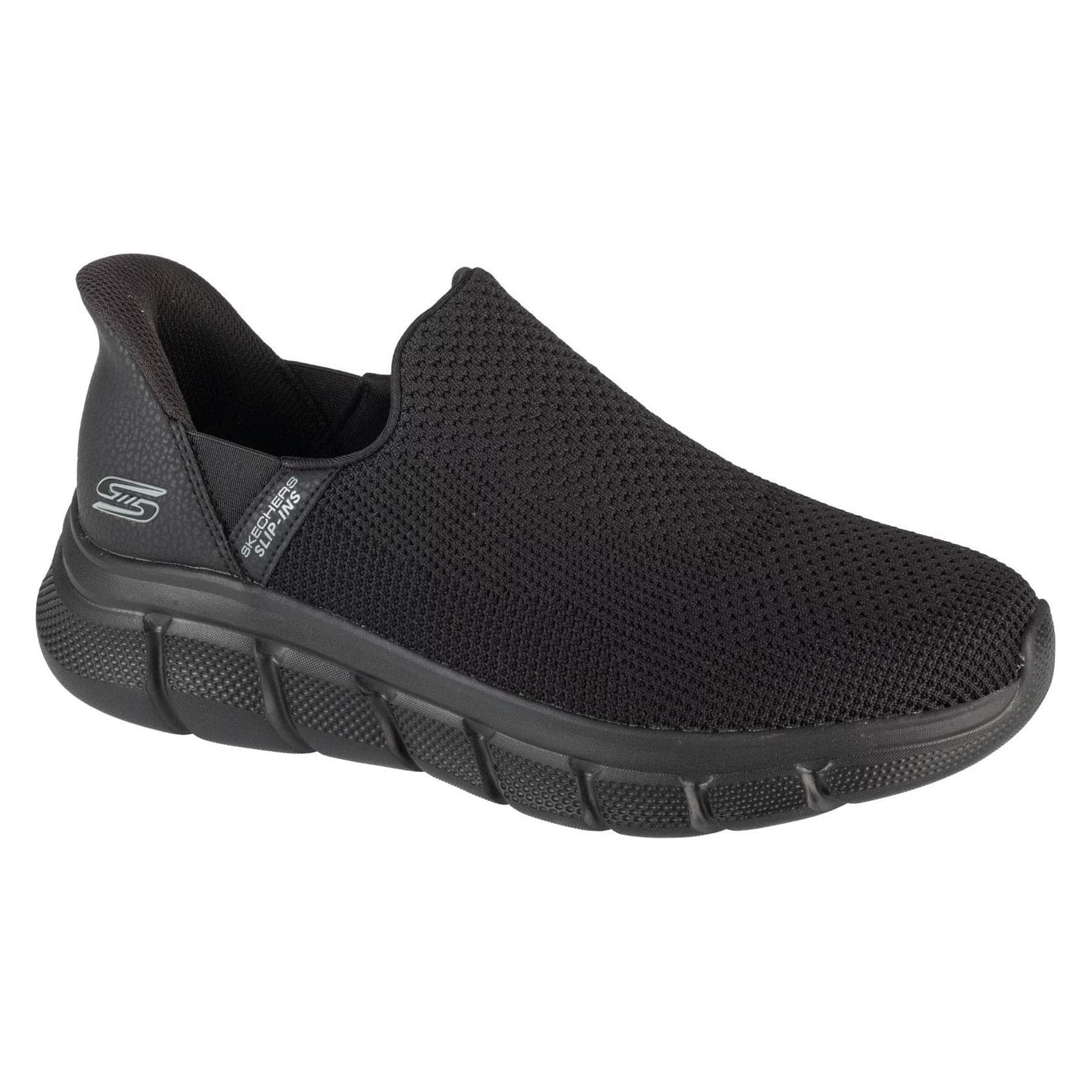 Skechers, Mannen, Sneakers, Slip-ins: Bobs Sport B Flex - veerkrachtige rand zwart, Zwart, (41)