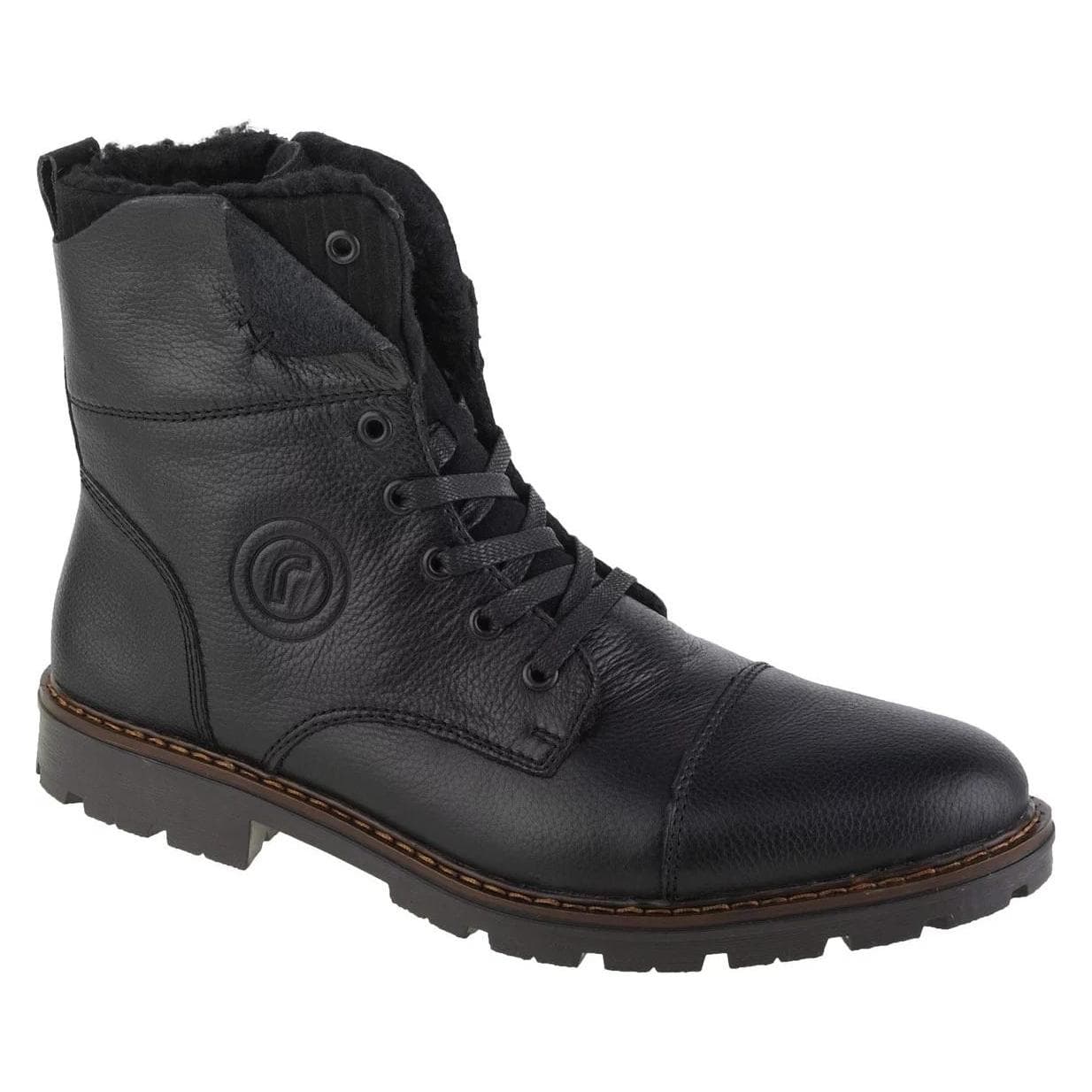 Rieker, Men, Boots, Lederstiefel mit Wollisolierung, schwarz, Black, (43)