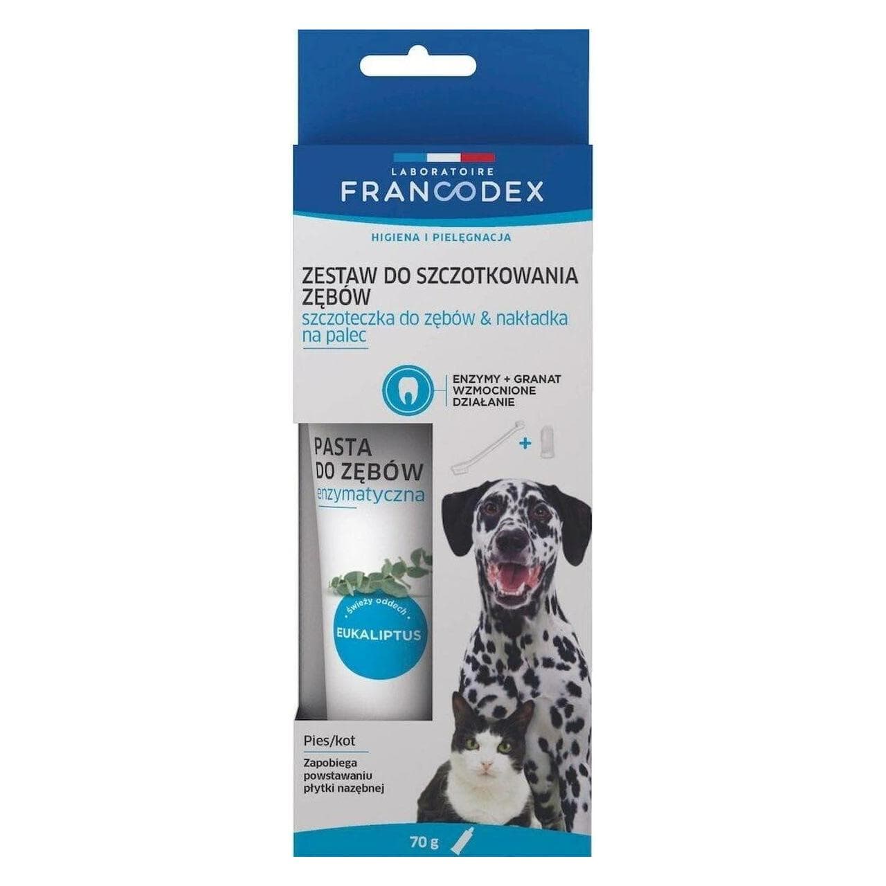 Francodex DE Tandenborstel en tandpasta set (Hond, Kat), Apparaat voor dierverzorging