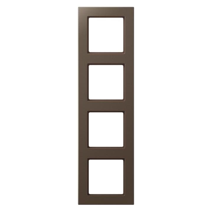 JUNG, Accessoires schakelprogramma, Inbouwraam 4f mokka glz A / A CREATION AC584MO