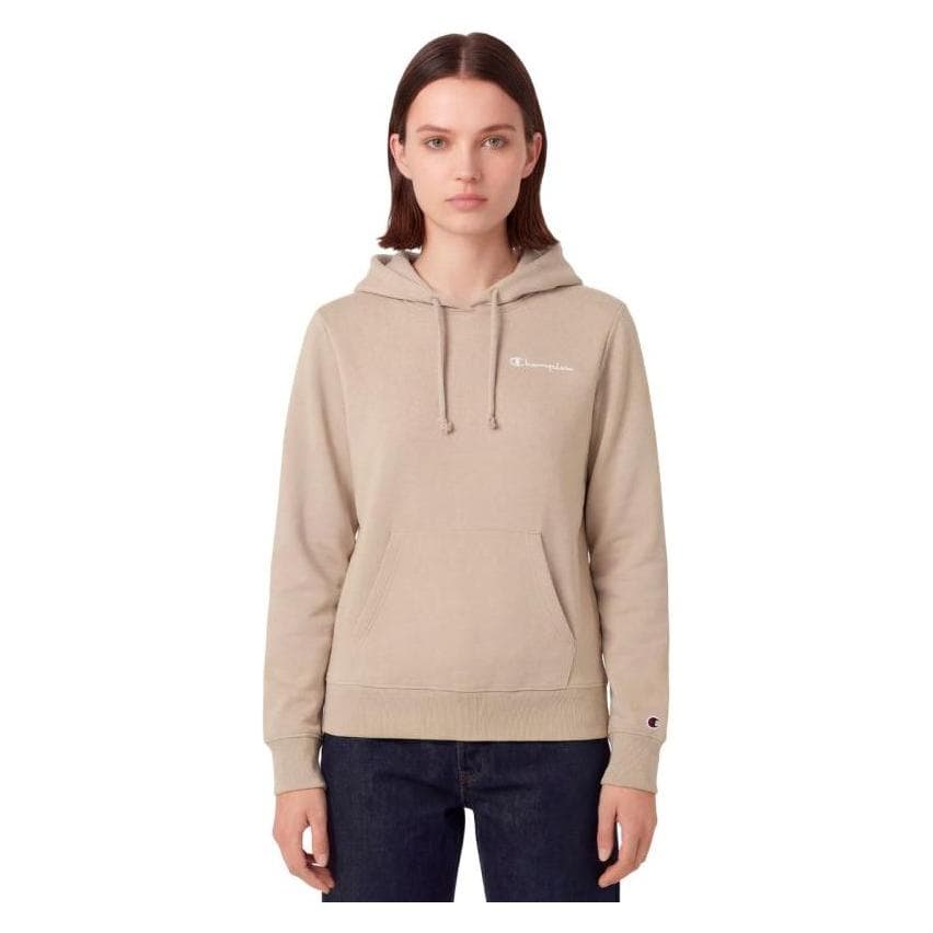 Champion, Women, Sweaters, Hooded sweatshirt, Beige, (XL)