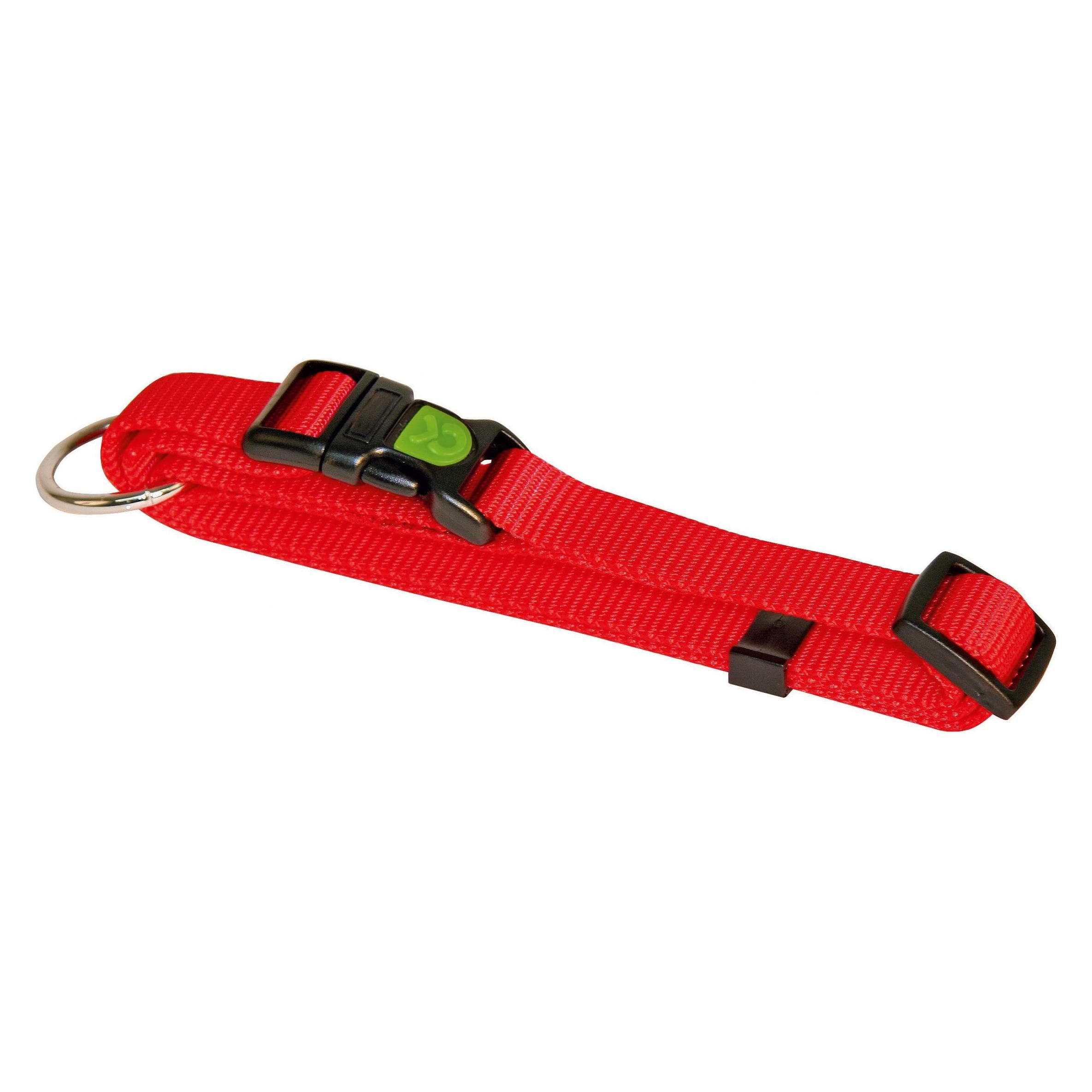 Kerbl MIAMI kraag, rood 15 mm, verstelbaar 30 - 45 cm (Hond), Kraag + Leiband