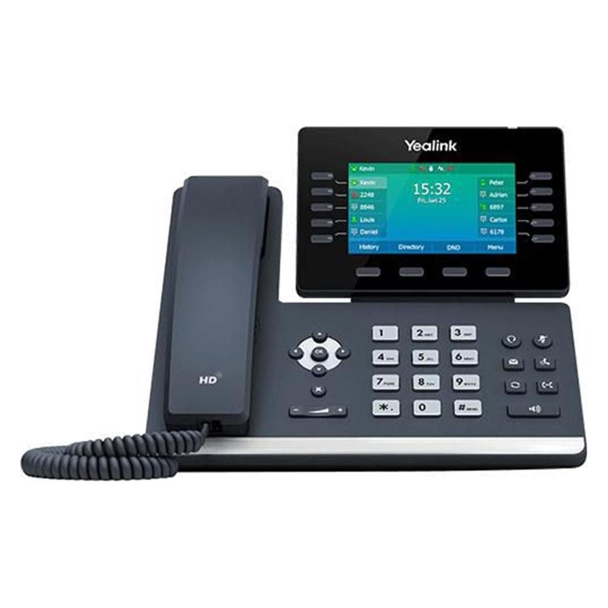 Yealink SIP-T54W IP phone Black Wired, Telefoon, Zwart