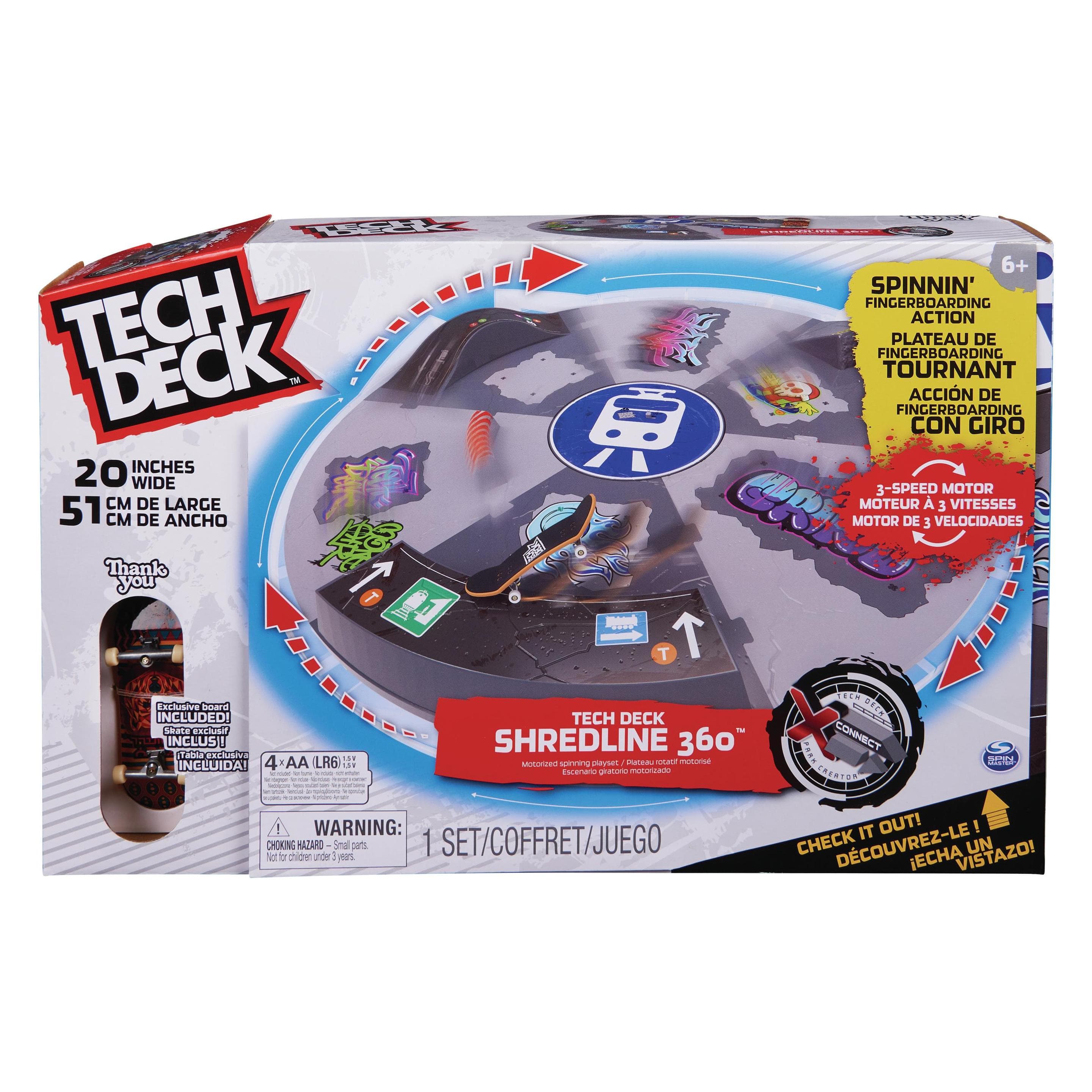 Tech Dek - Shredline 360, gemotoriseerd draaiend vingerskatepark (diameter: 51 cm) voor e