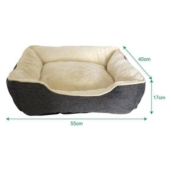Hoppy Pets HUISDIERENBED GRIJS HÖPPY 55X40X17CM (Hond, Kat), Hondenbed + Kattenbed