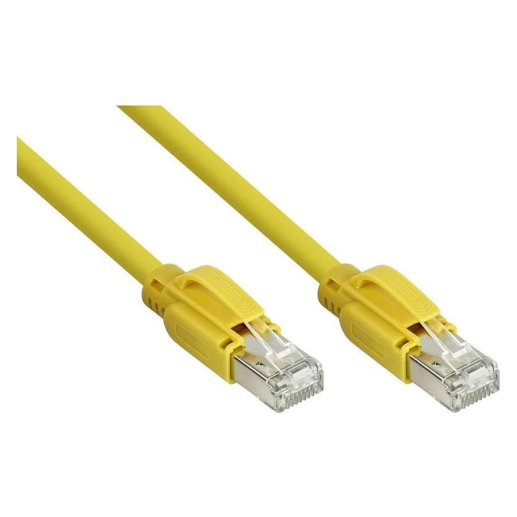 Varia Cat.7 Patchkabel 6m S/FTP, Cat.6A Stecker, LSZH, gelb, POE (S/FTP, CAT7, 6 m), Netzwerkkabel