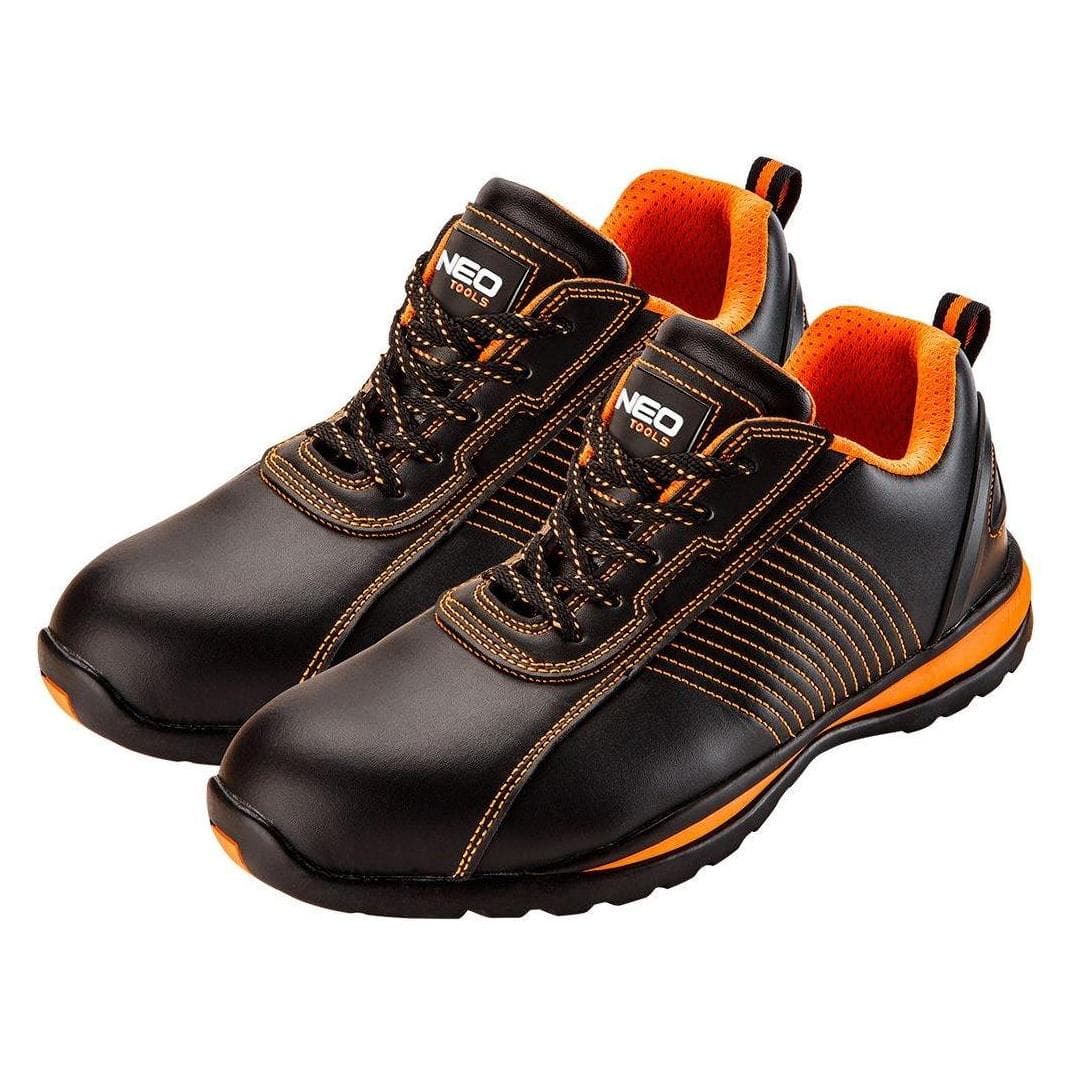 Neo Tools, Werkschoenen, Leren werklaarzen met stalen zakdoek, maat 46 (82-107) (SB, 46)
