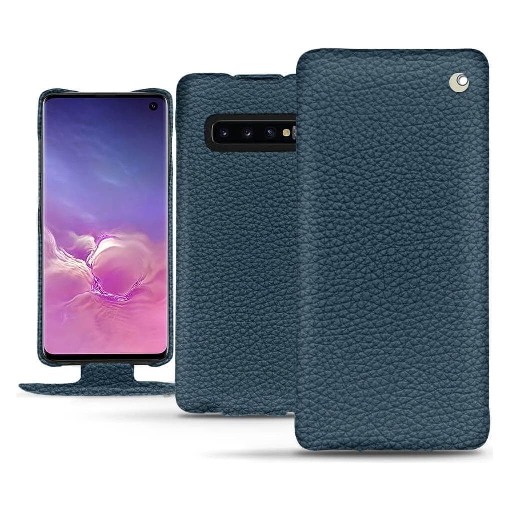Noreve Lederen omslag verticaal (Samsung Galaxy S10), Smartphonehoes, Blauw