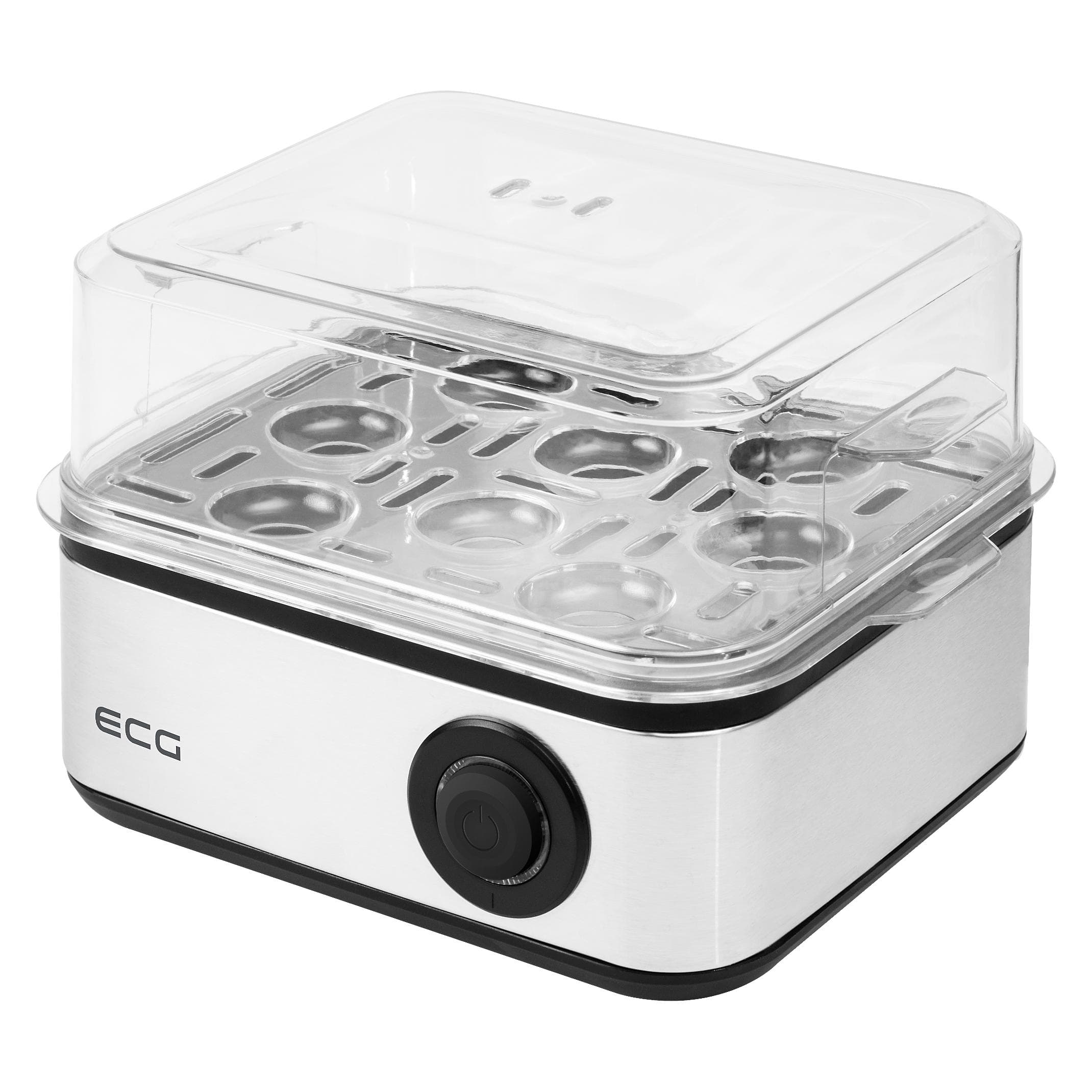ECG Eierkocher UV 5080, Eierkoker, Zwart, Zilver
