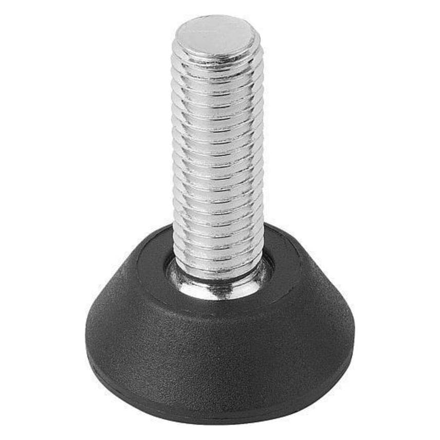 Kipp, Accessoires voor meubelbeslag, Stelvoet K0674, polyamide, rond